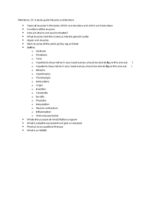 Joints - Bio 207 - Studocu