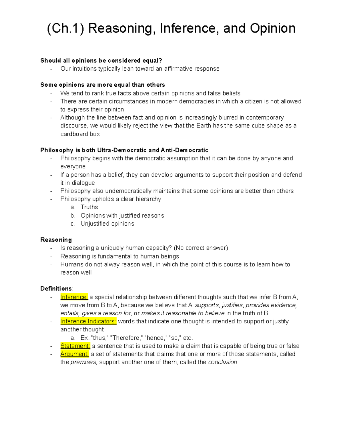 (Ch.1) Reasoning, Inference, and Opinion - (Ch) Reasoning, Inference ...