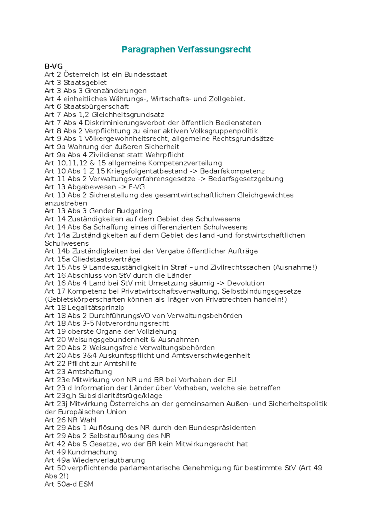 Paragraphen Verfassungsrecht - Paragraphen Verfassungsrecht B-VG Art 2 ...