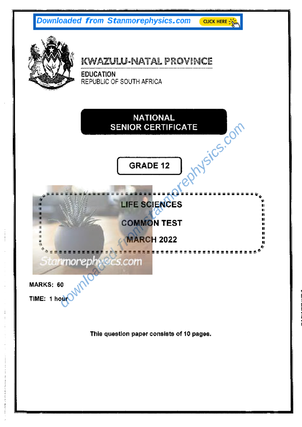 LIFE SCIENCES GRADE 12 QUESTION PAPERS AND MEMORANDUMS PDF DOWNLOAD 2025 EASTERN CAPE visual data 6