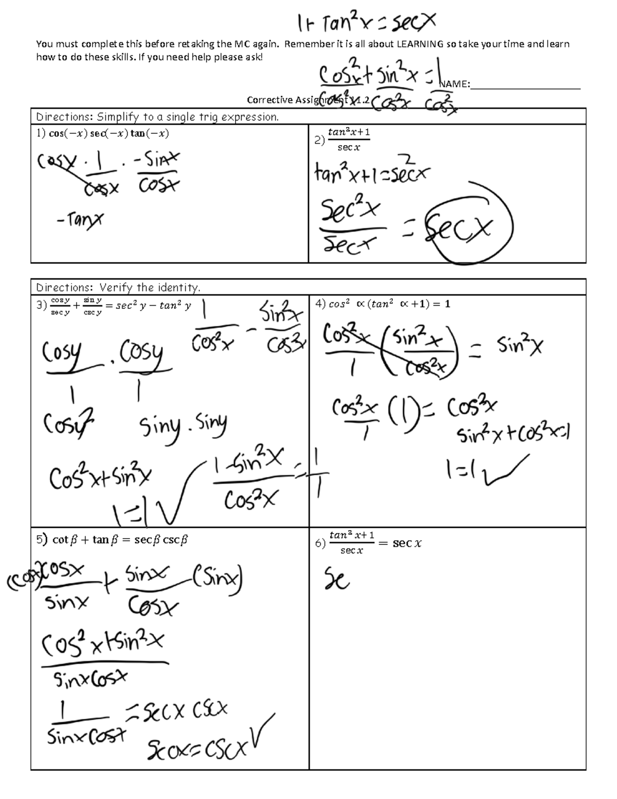 Pc ca 11 - You must complete this before retaking the MC again ...
