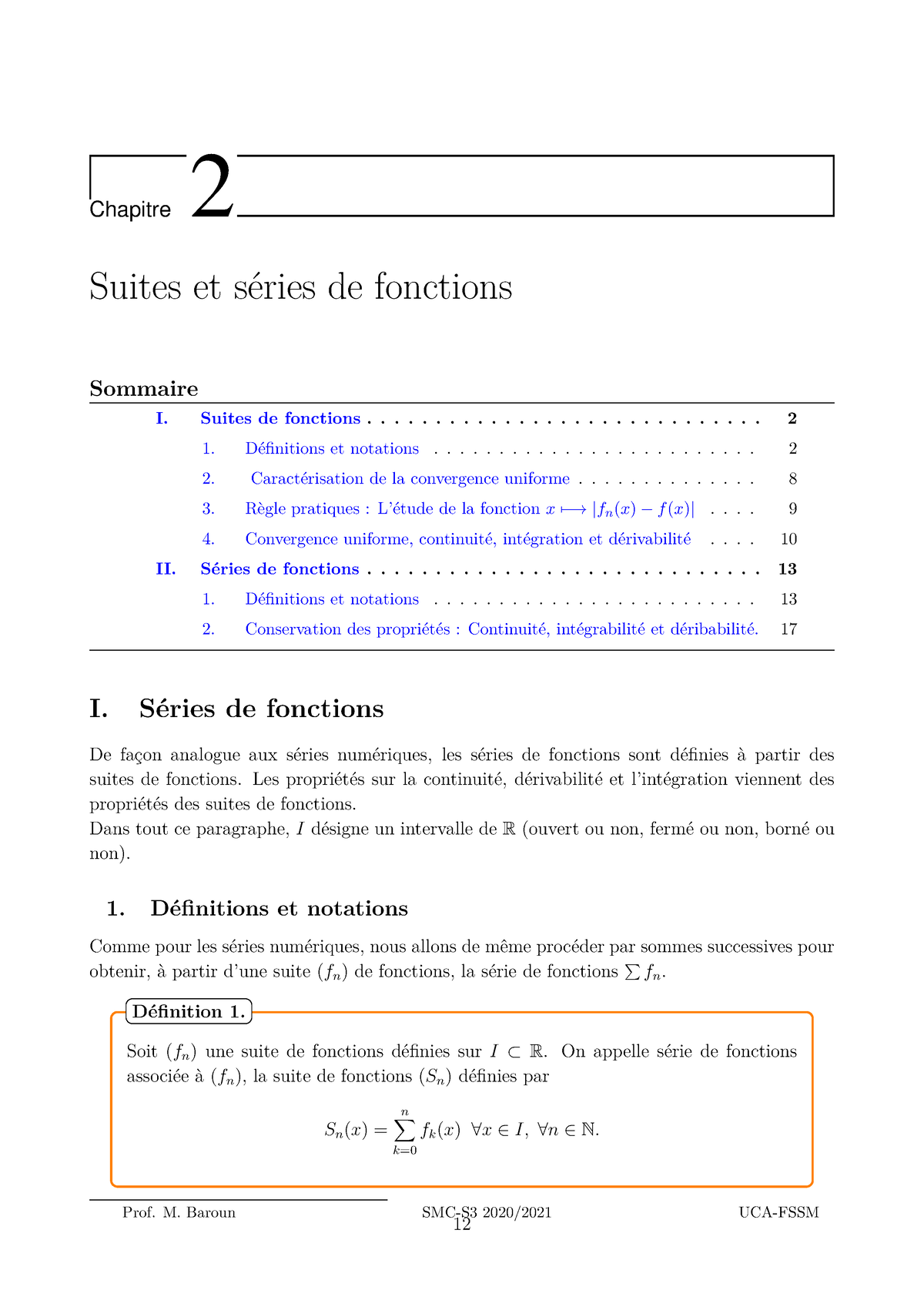 NCSuites Séries Fonctions 2021-II - Chapitre 2 Suites Et Séries De ...