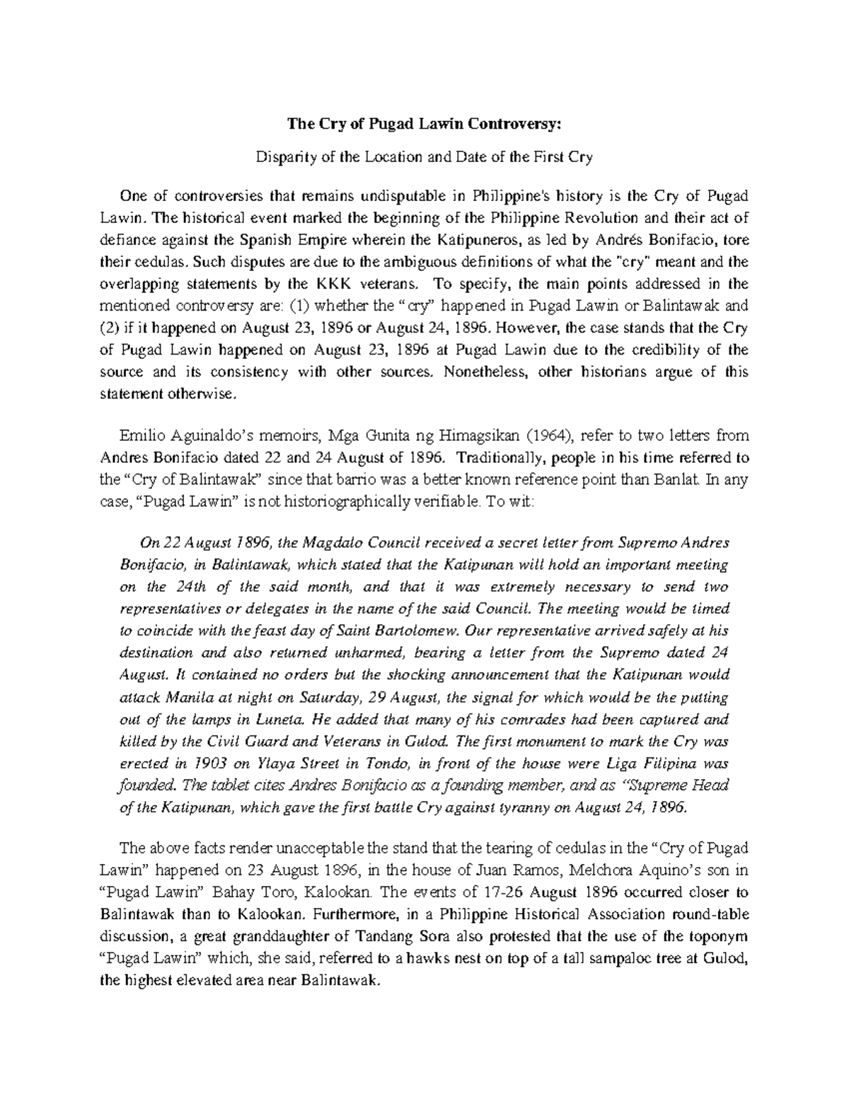 Position-paper-final-sigaw-ng-pugad-lawin compress - Histopathology ...