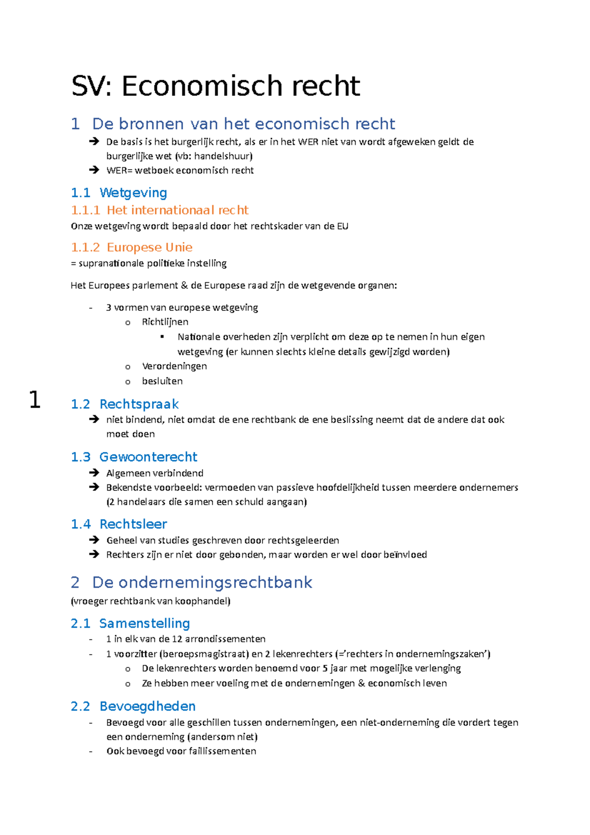 Samenvatting Economisch Recht - Vennootschaps- En Economisch Recht ...