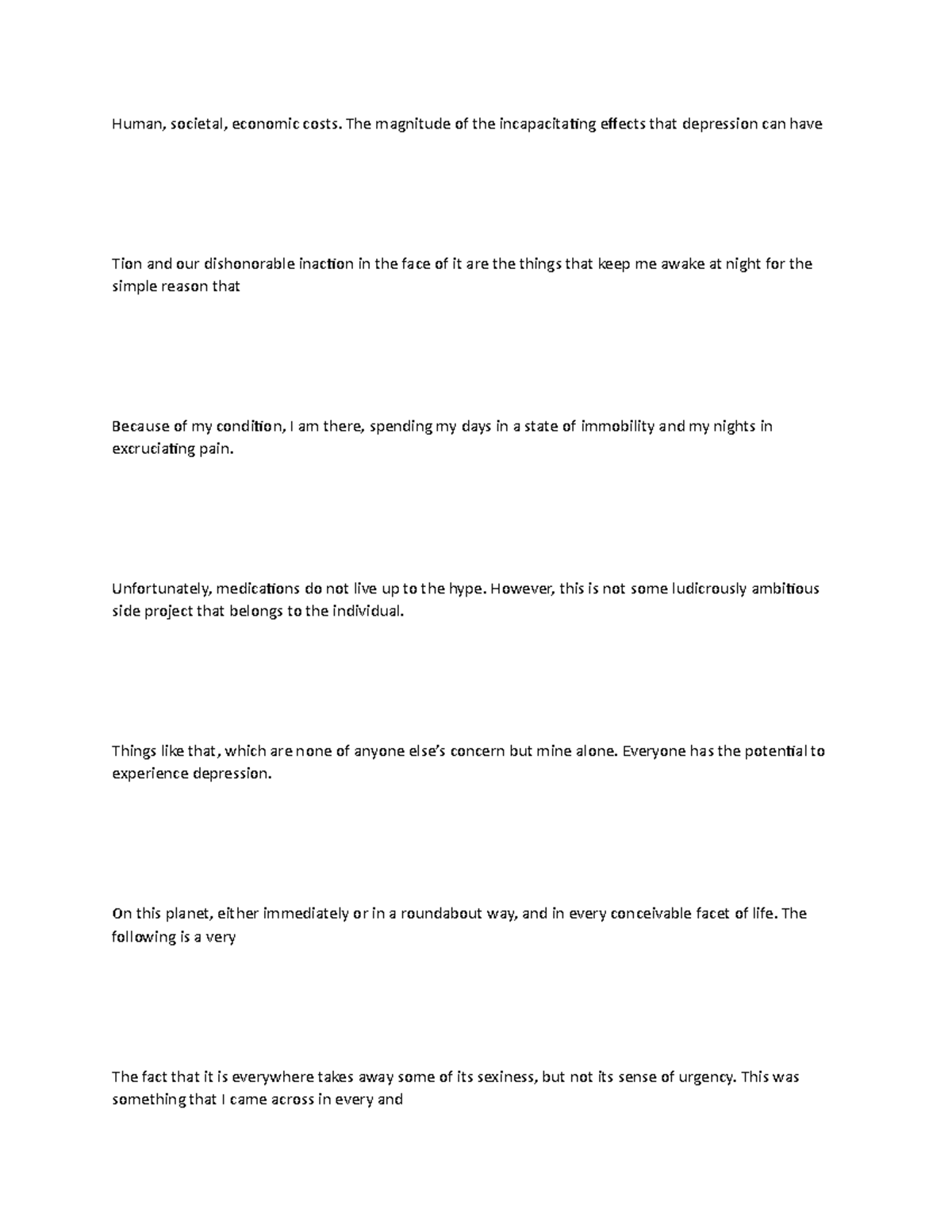 Gone 04 - Stories of the day - Human, societal, economic costs. The ...