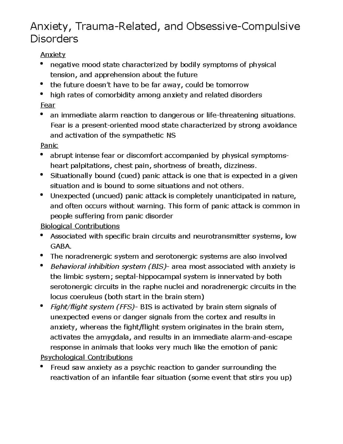 summary-of-all-notes-from-textbook-and-lecture-slides-anxiety-trauma