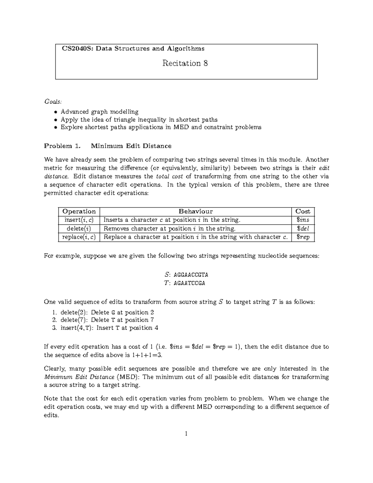 CS2040S Rec 08 - CS2040S: Data Structures And Algorithms Recitation 8 ...