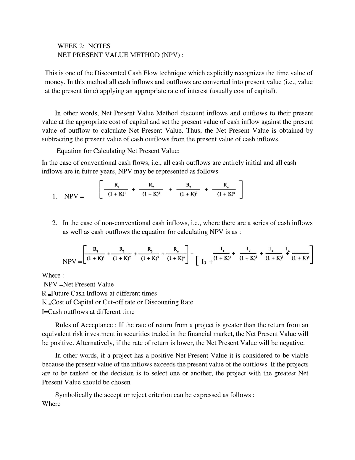 What Is Net Present Value Method In Accounting