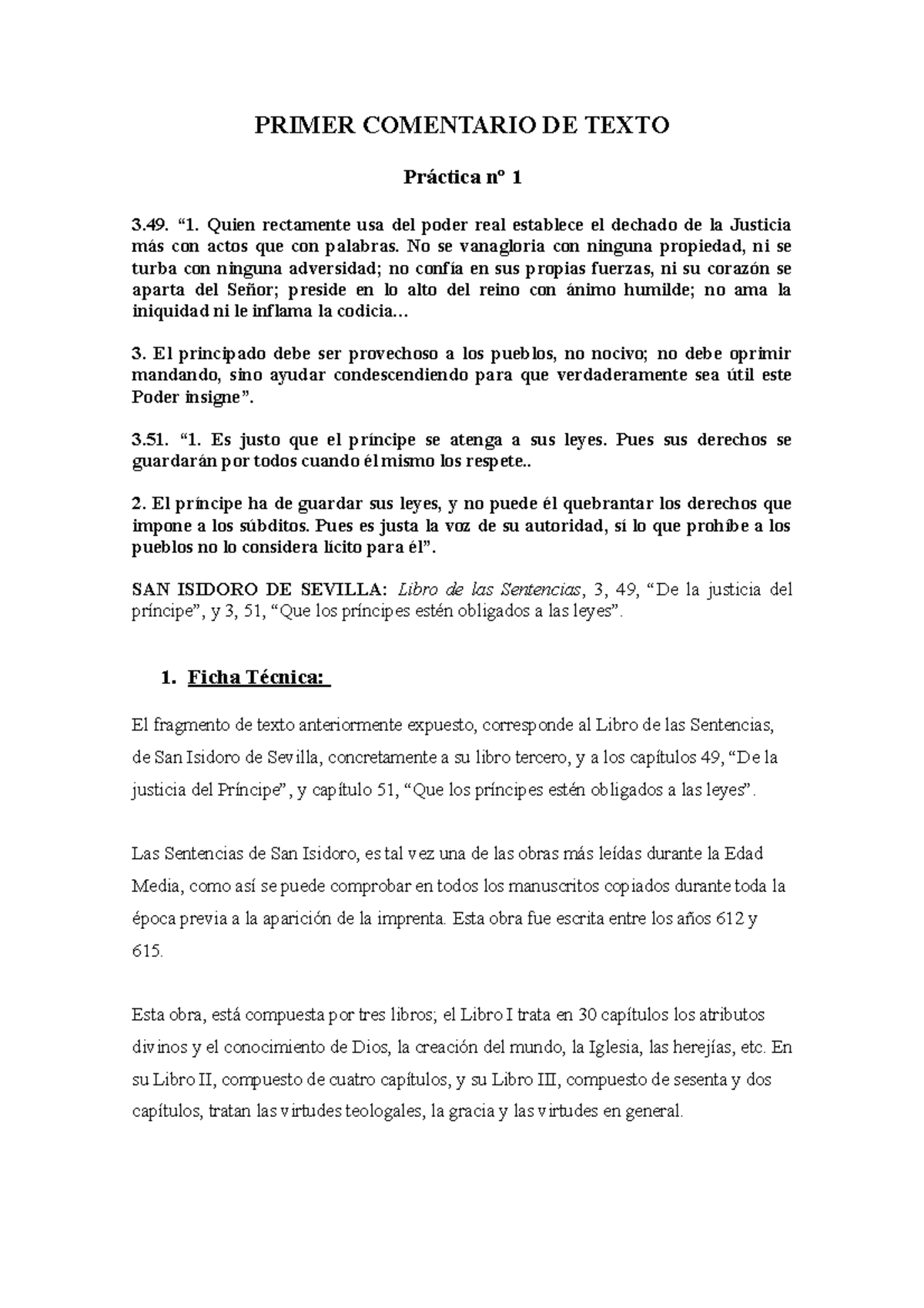 Practica 1 Historia comentario de texto PRIMER COMENTARIO DE TEXTO