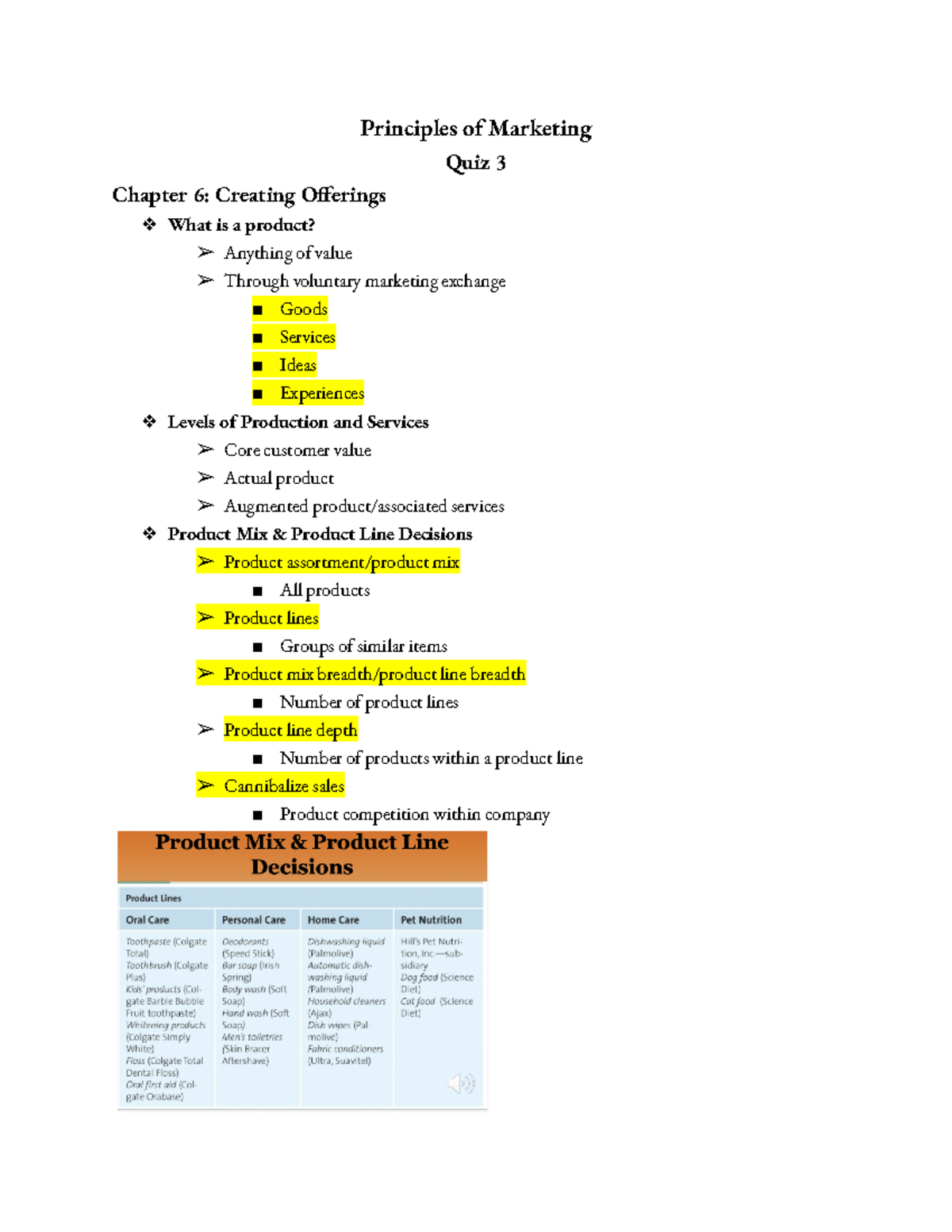 Principles of Marketing Quiz 3 - Principles of Marketing Quiz 3 Chapter ...