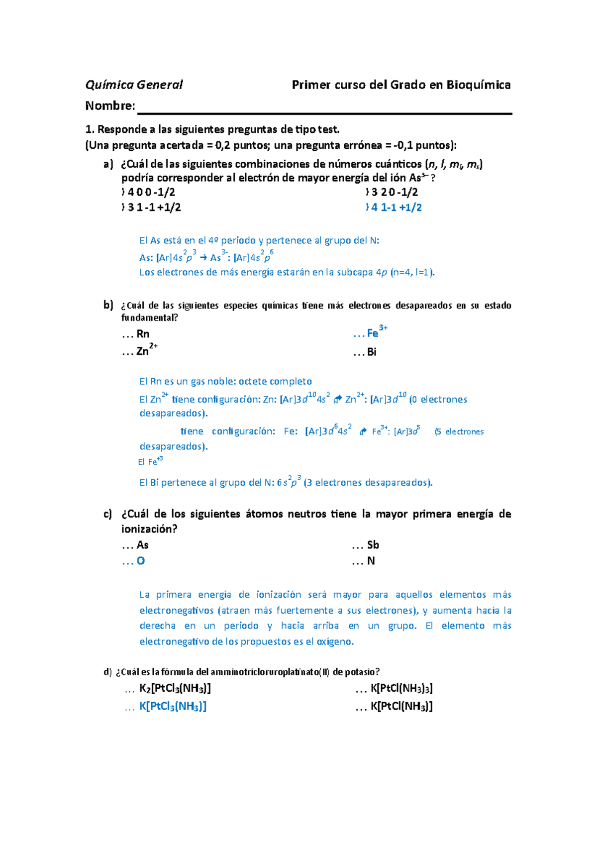 Modelos De Exámenes Resueltos - General Nombre: Primer Curso Del Grado ...