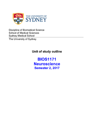 Structure and role of the cerebral hemisphere - BIOS1171 - USyd - Studocu