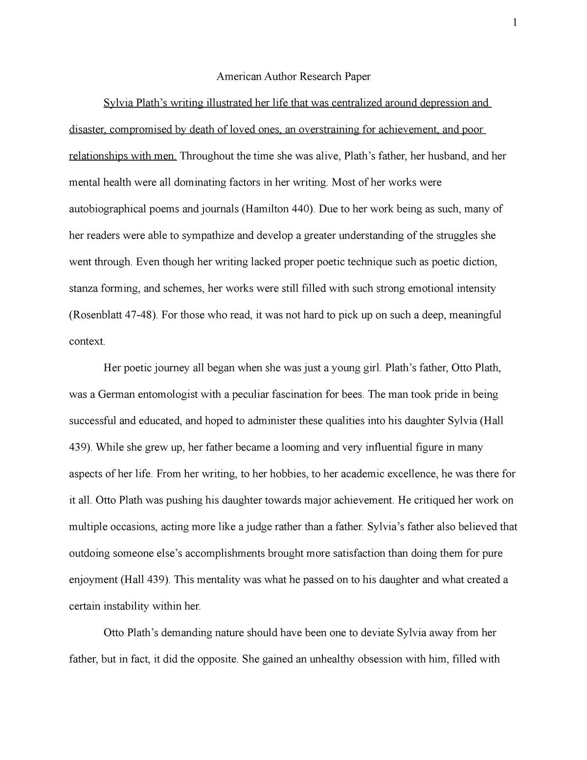 Реферат: Sylvia Plath Essay Research Paper Sylvia Plath