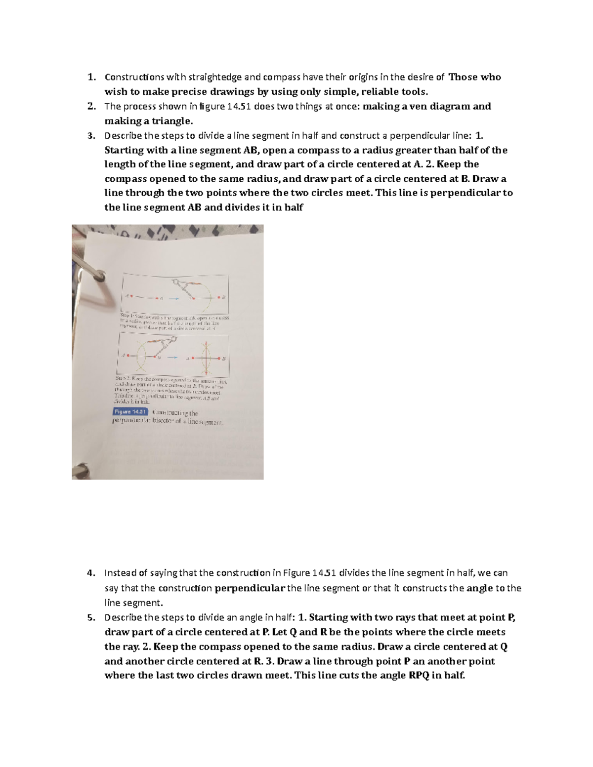 14.4 reading guide - notes from book - Constructions with straightedge ...