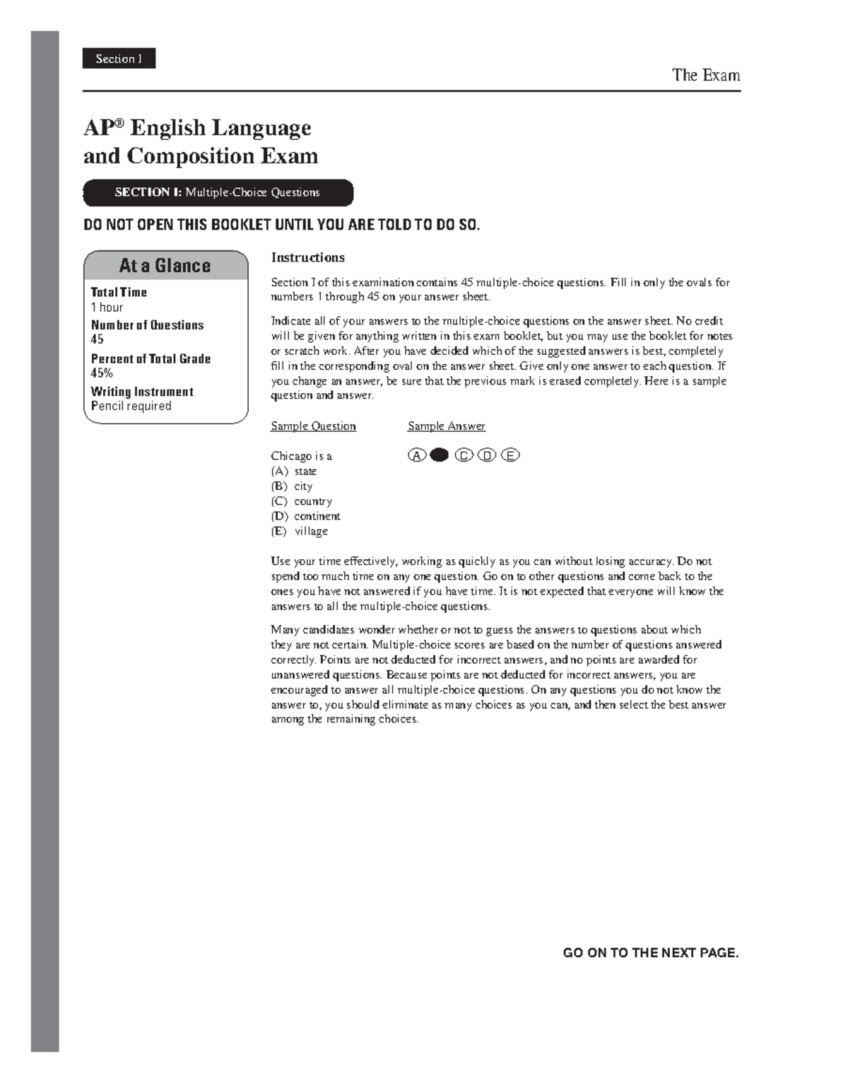 AP Lang Practice Test 2 - This is a past paper - AP ® English Language ...