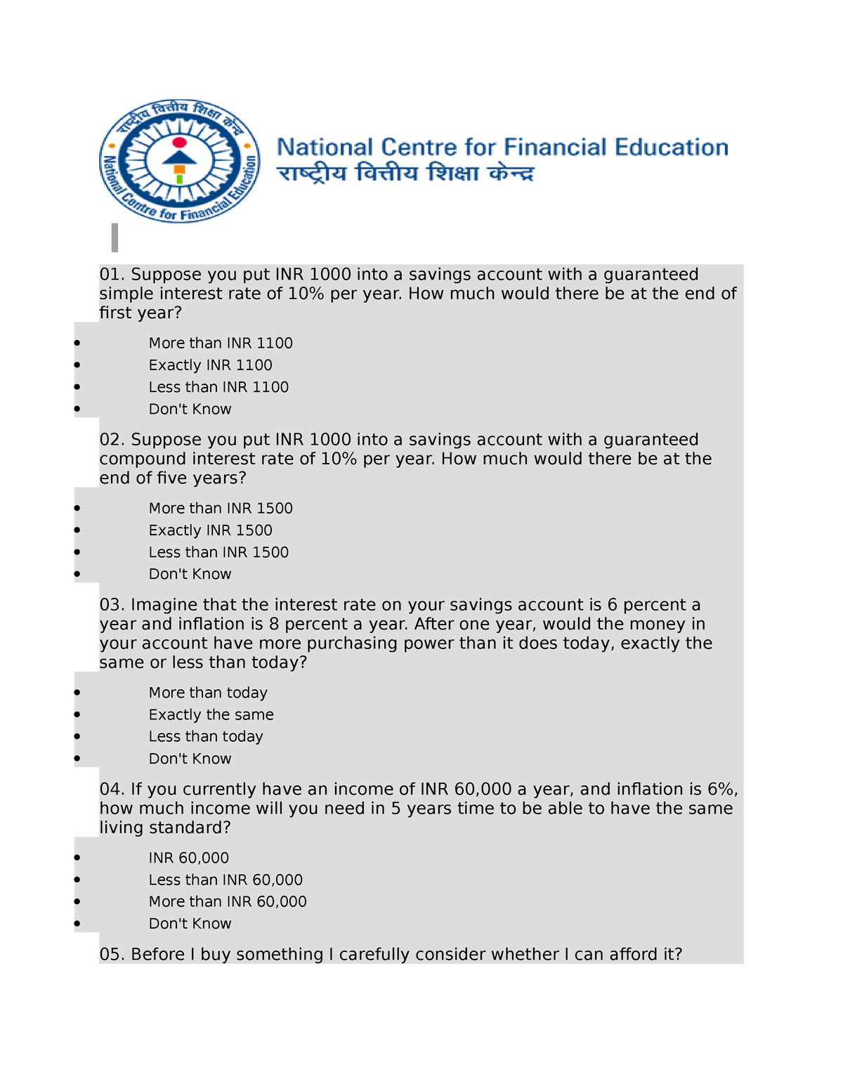 financial-literacy-quiz-by-nism-01-suppose-you-put-inr-1000-into-a