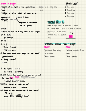 Physics 2 - Notes from lecture - Enter 14 · Fluid Dynamic · Bernoulli's ...