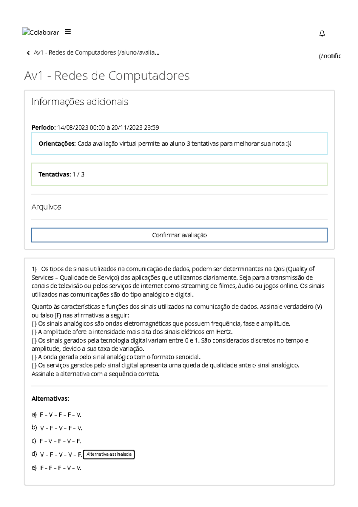 Colaborar - Av1 - Redes De Computadores - Av1 - Redes De Computadores ...