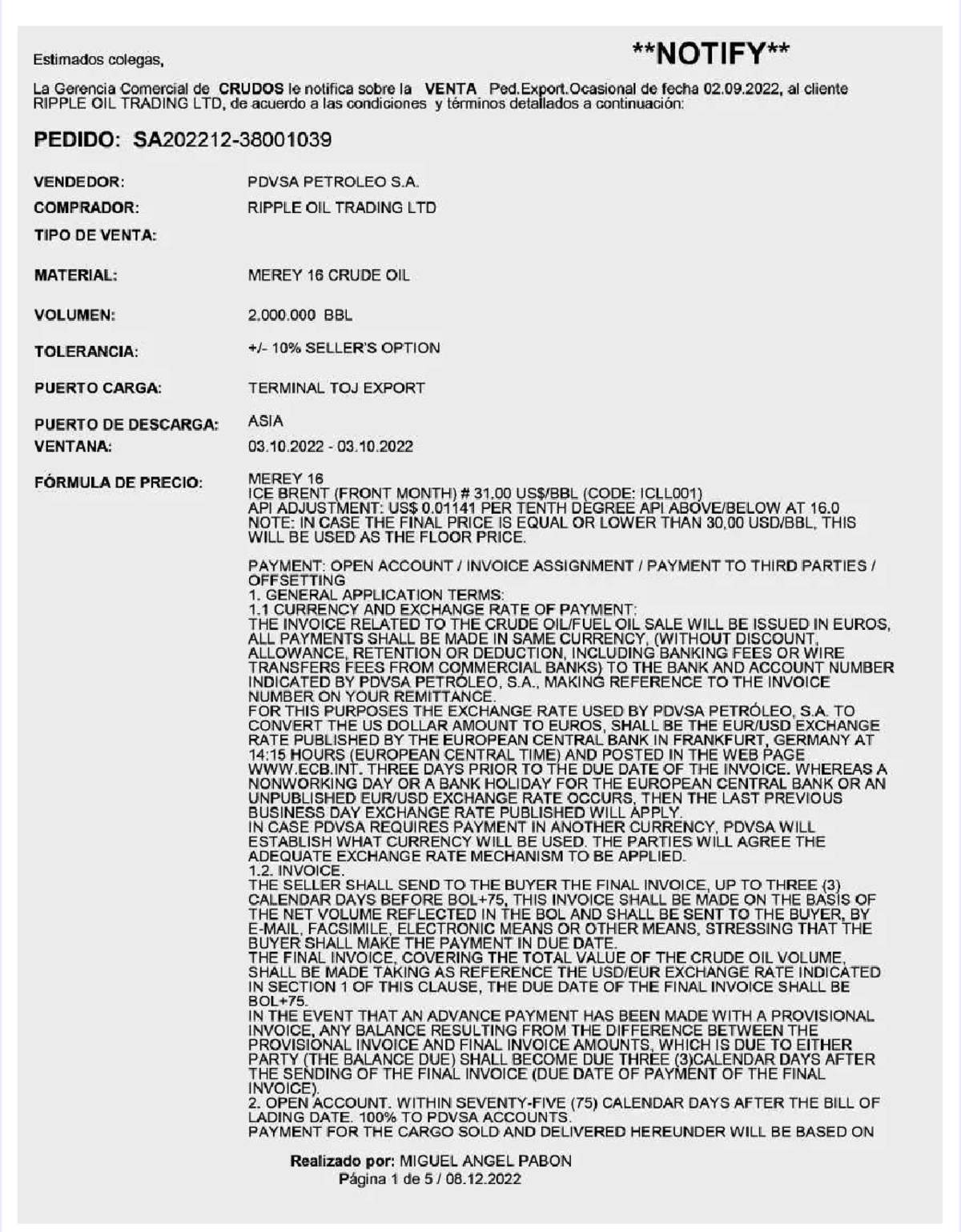 Pdf ripple oil trading ltd Licenciatura en Computacion Studocu