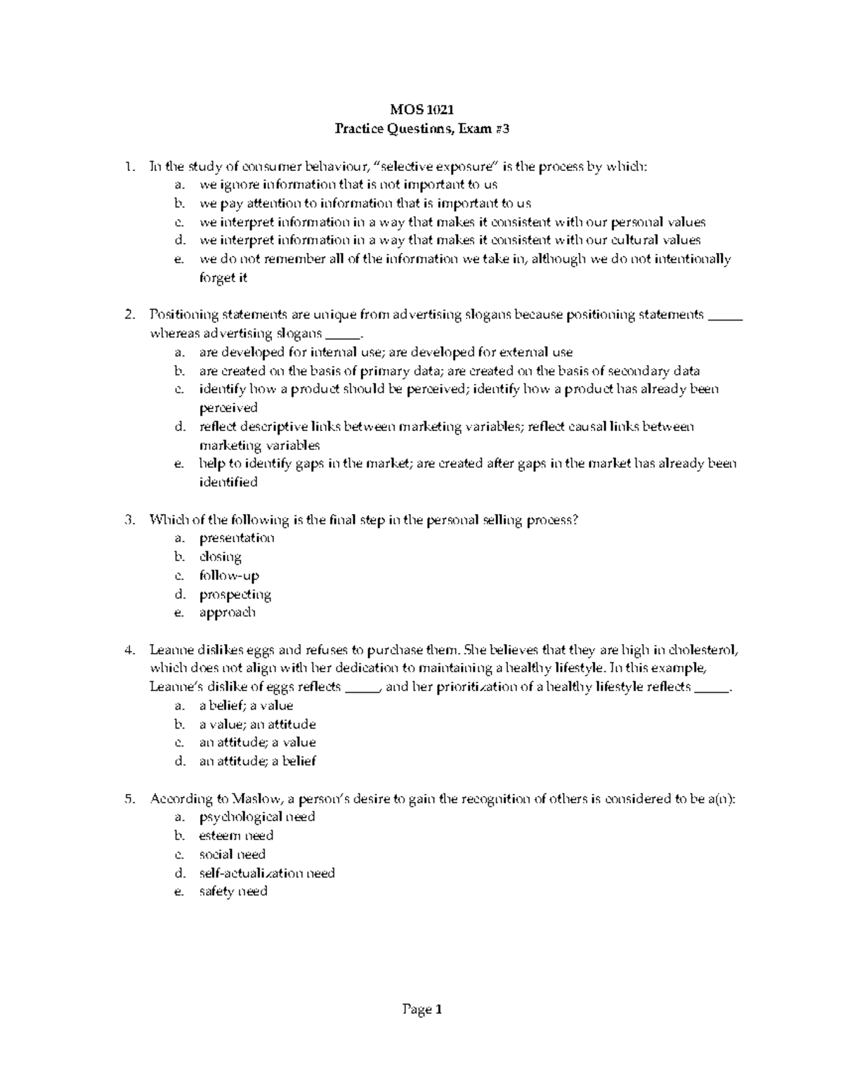MOS+1021-+Practice+Questions+for+Exam+3 - MOS 1021 Practice Questions ...