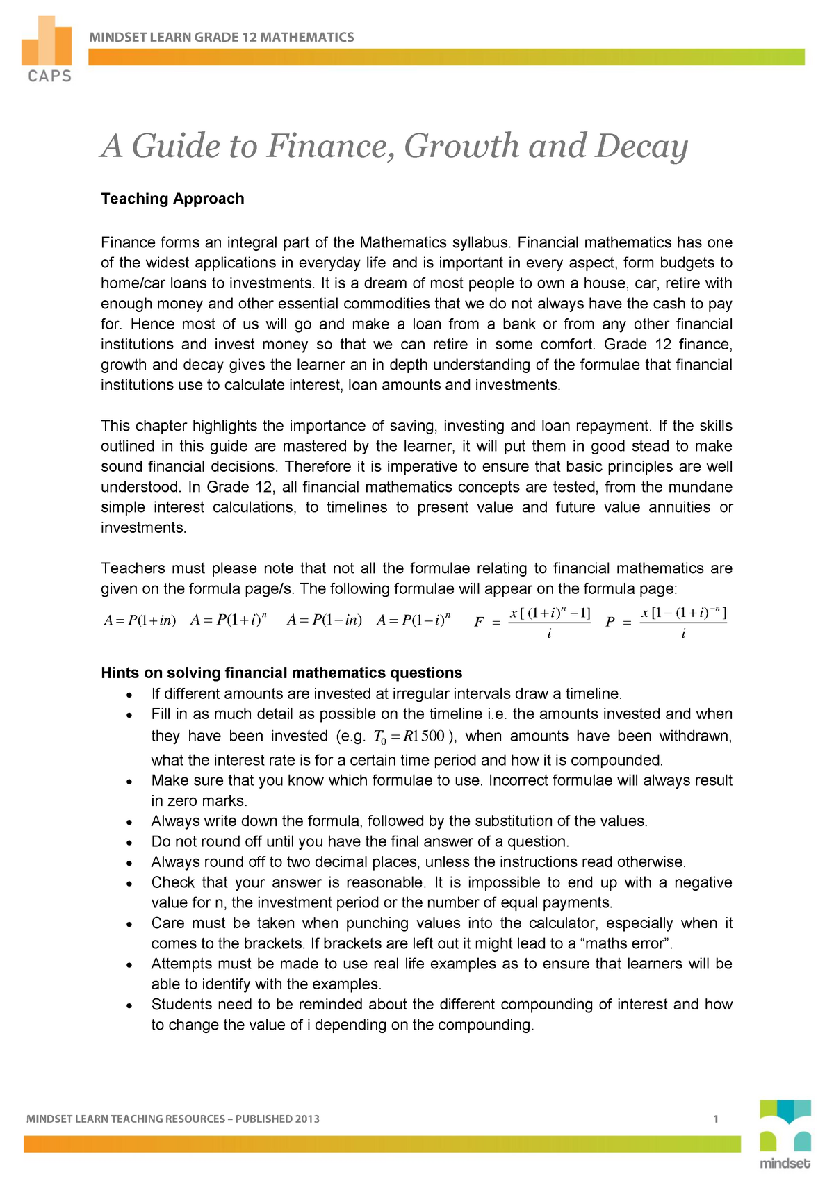 financial mathematics thesis