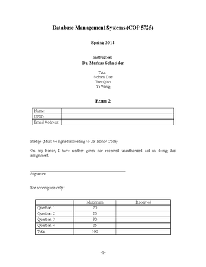 Homework 2 - assignment - Database Management Systems (COP 5725 ...