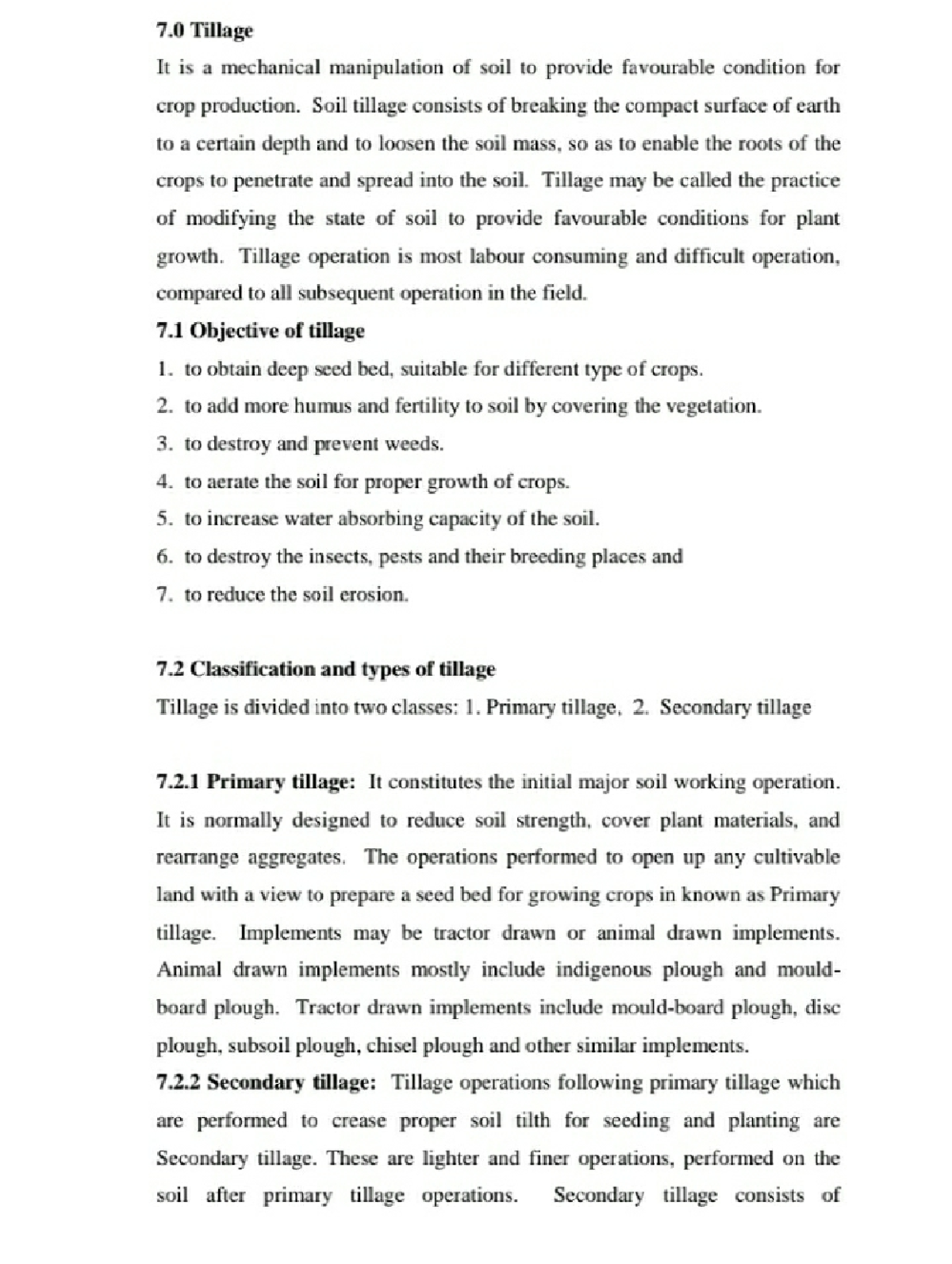 Tillage - Soil tillage consists of breaking the compact surface of ...