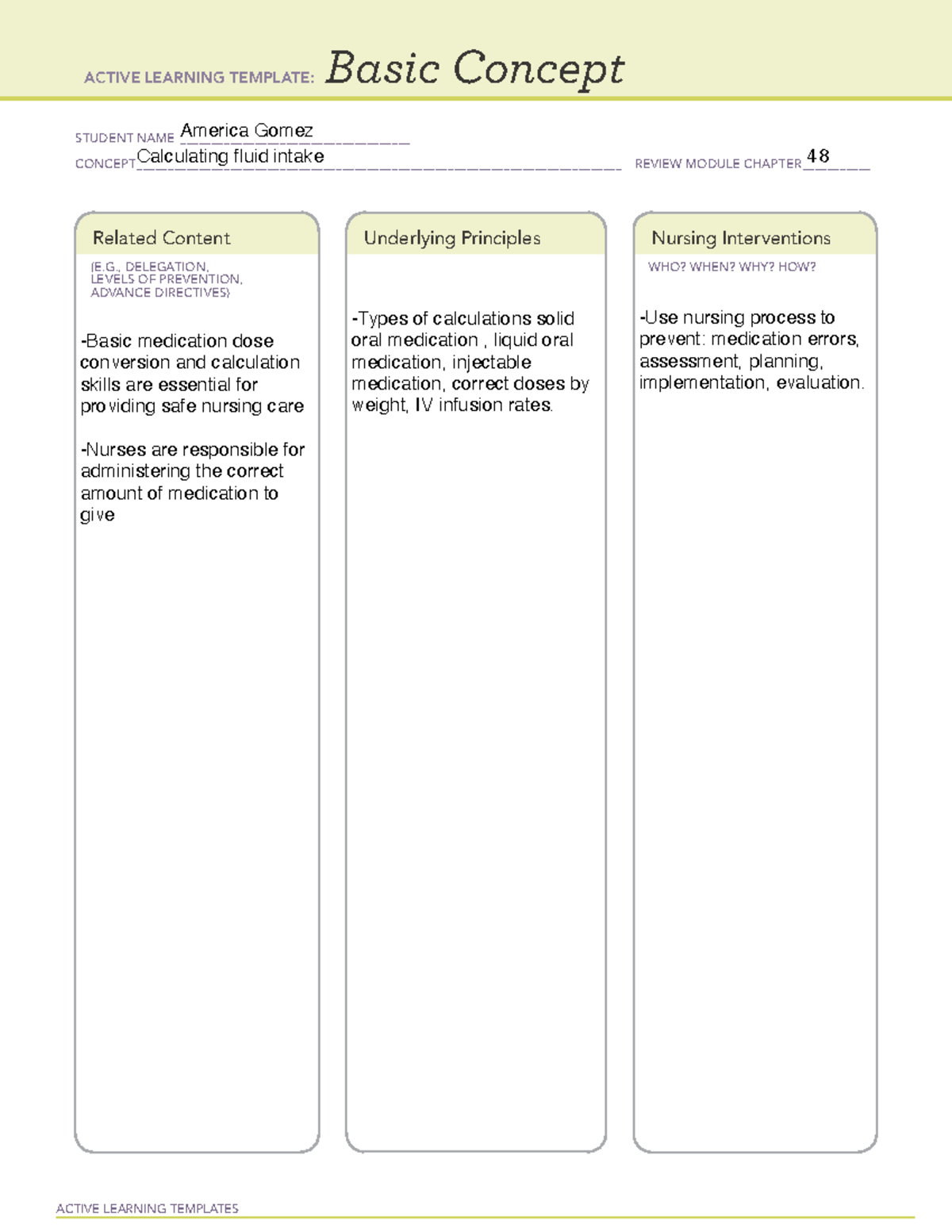 #7-Calculating fluid intake Basic Concept - NURS2948 - ACTIVE LEARNING ...