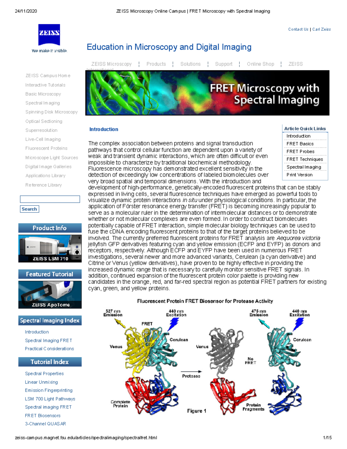 9.5 Zeiss Micros copy Online Campus FRET Microscopy with Spectral