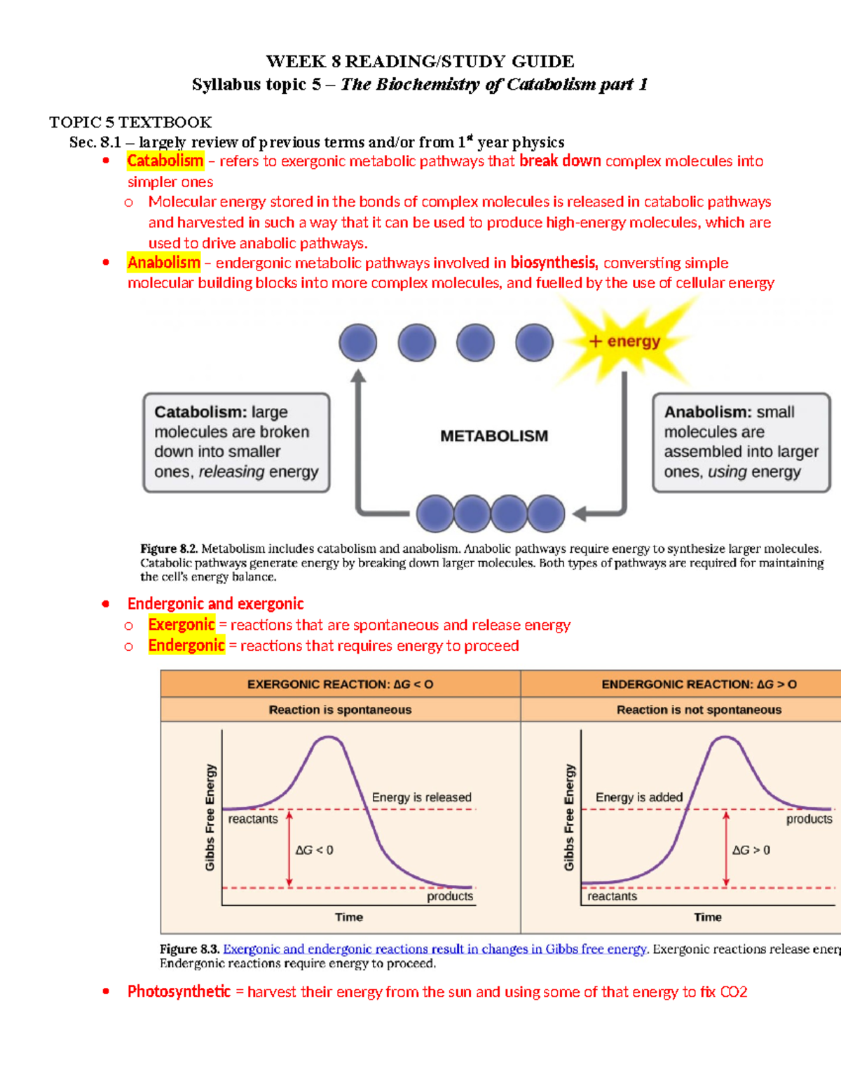 Reading guide - WEEK 8 - WEEK 8 READING/STUDY GUIDE Syllabus topic 5 ...