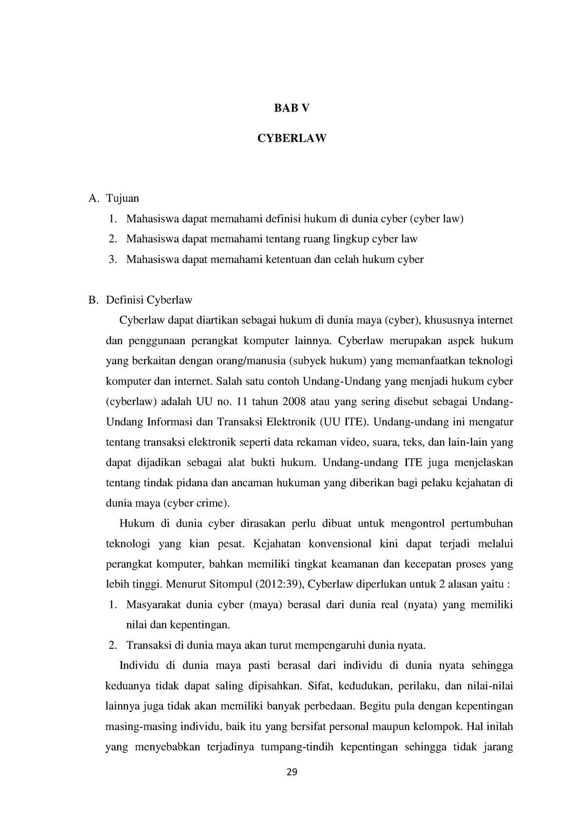 Modul Etika Profesi Teknologi Informasi Dan Komunikasi Bab 5 Cyberlaw ...