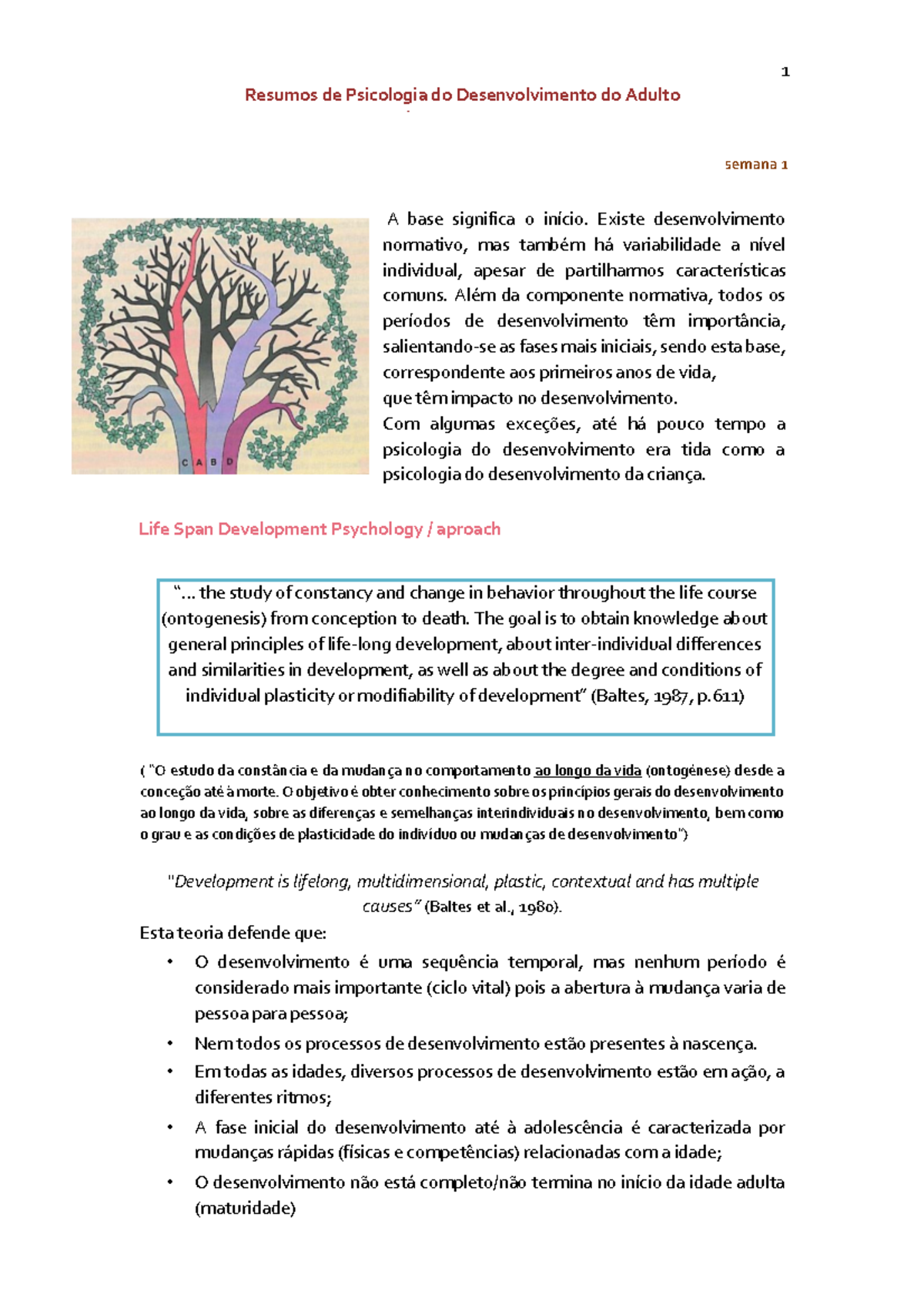 PDA completo freq - Resumos de Psicologia do Desenvolvimento do Adulto ...