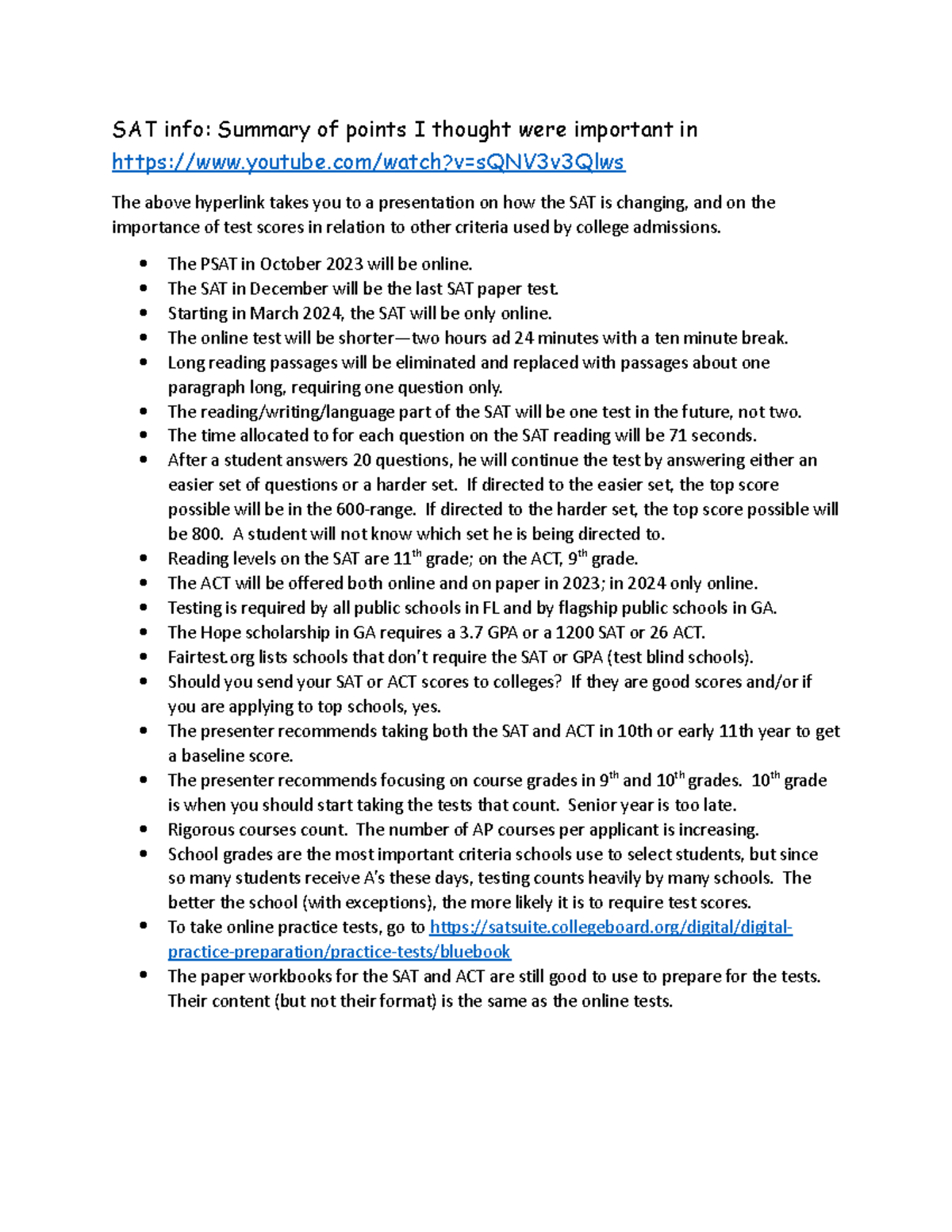 SAT Changes Coming In 2023 2024 SAT Info Summary Of Points I Thought   Thumb 1200 1553 