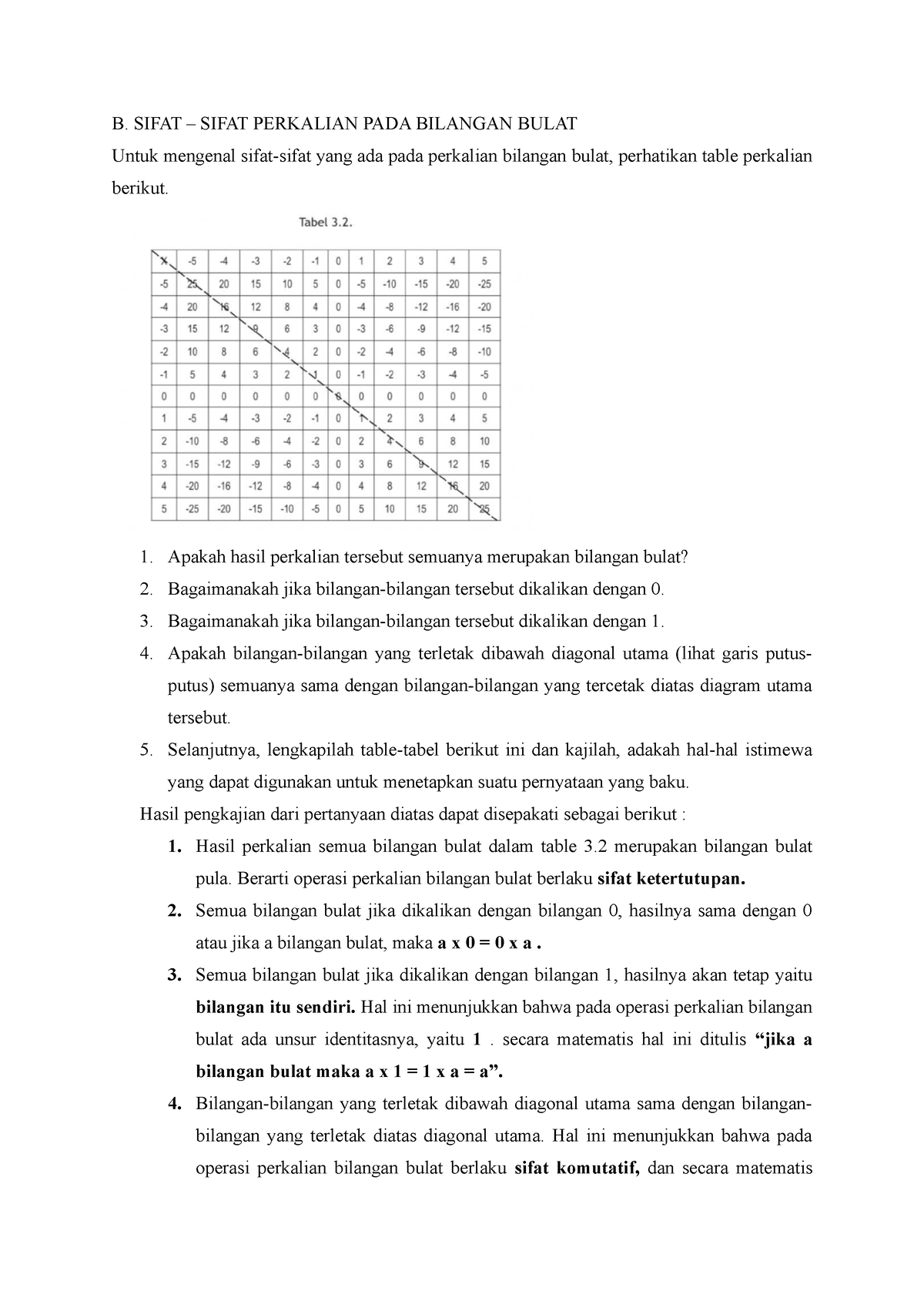 KB 2 Bagian B C Dan D - Rangkuman - B. SIFAT – SIFAT PERKALIAN PADA ...