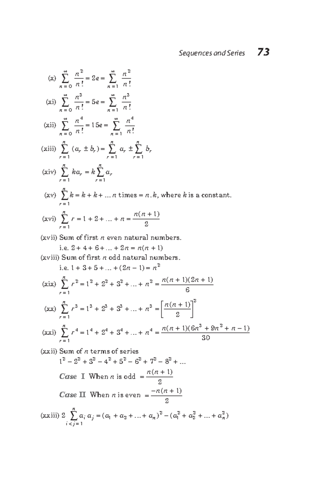 Mathematics notes-11 - (x) n n n n e n = n ∞ = ∞ ∑ = = ∑ 0 2 1 2 2 ...