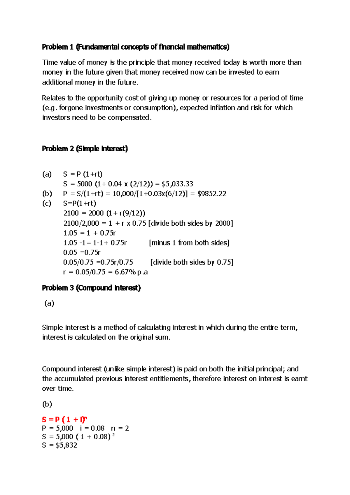 Topic 4 Workshop 4 - Simple and Compound Interest (Financial ...