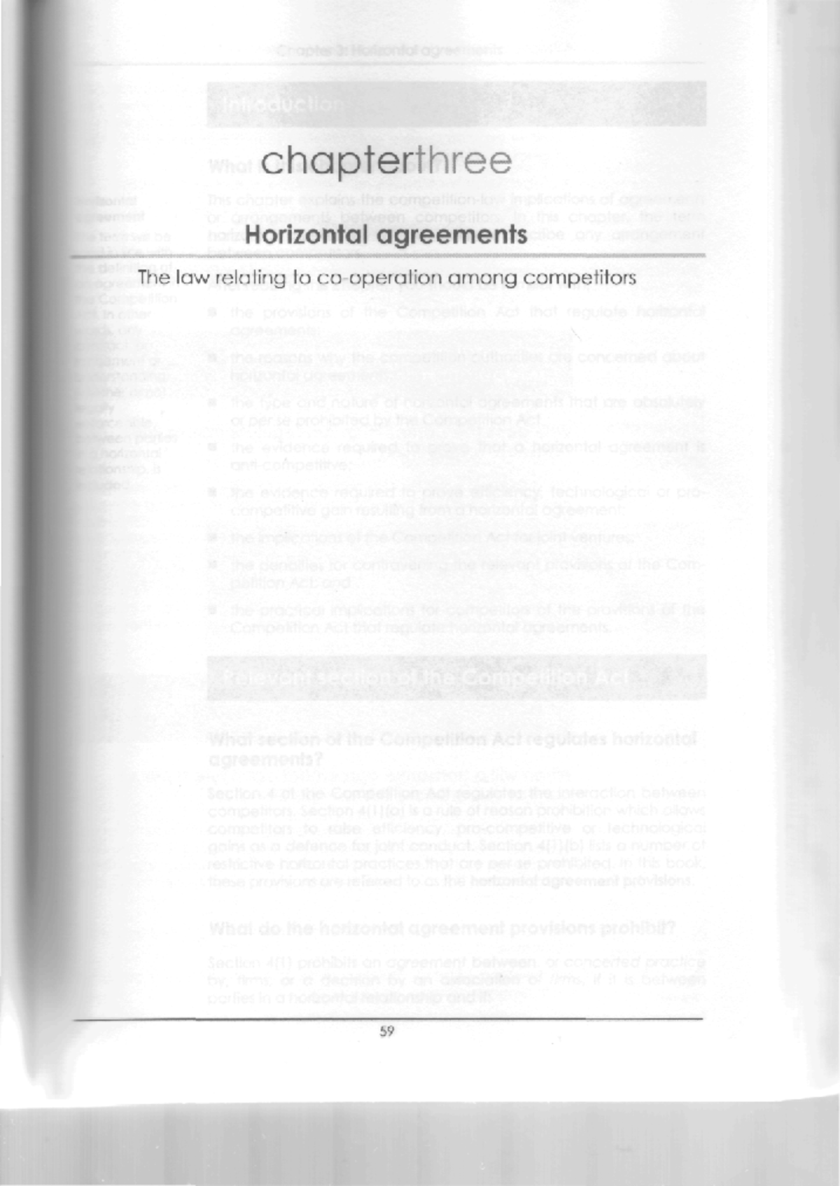 Chapter 3 - notes - chapterthree Horizontal agreements The law relating ...
