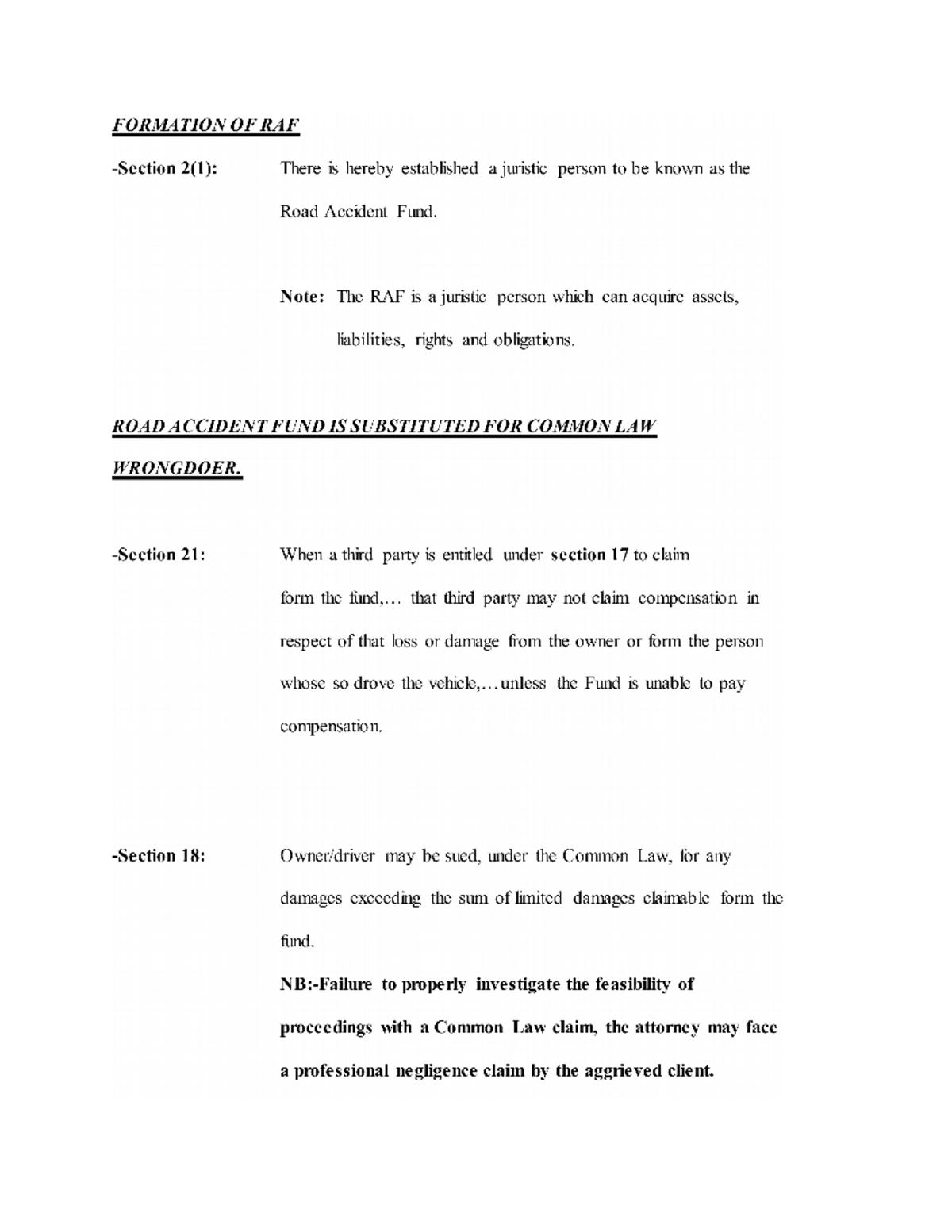 RAF Important Statutory Provisions - PLP401 - Studocu