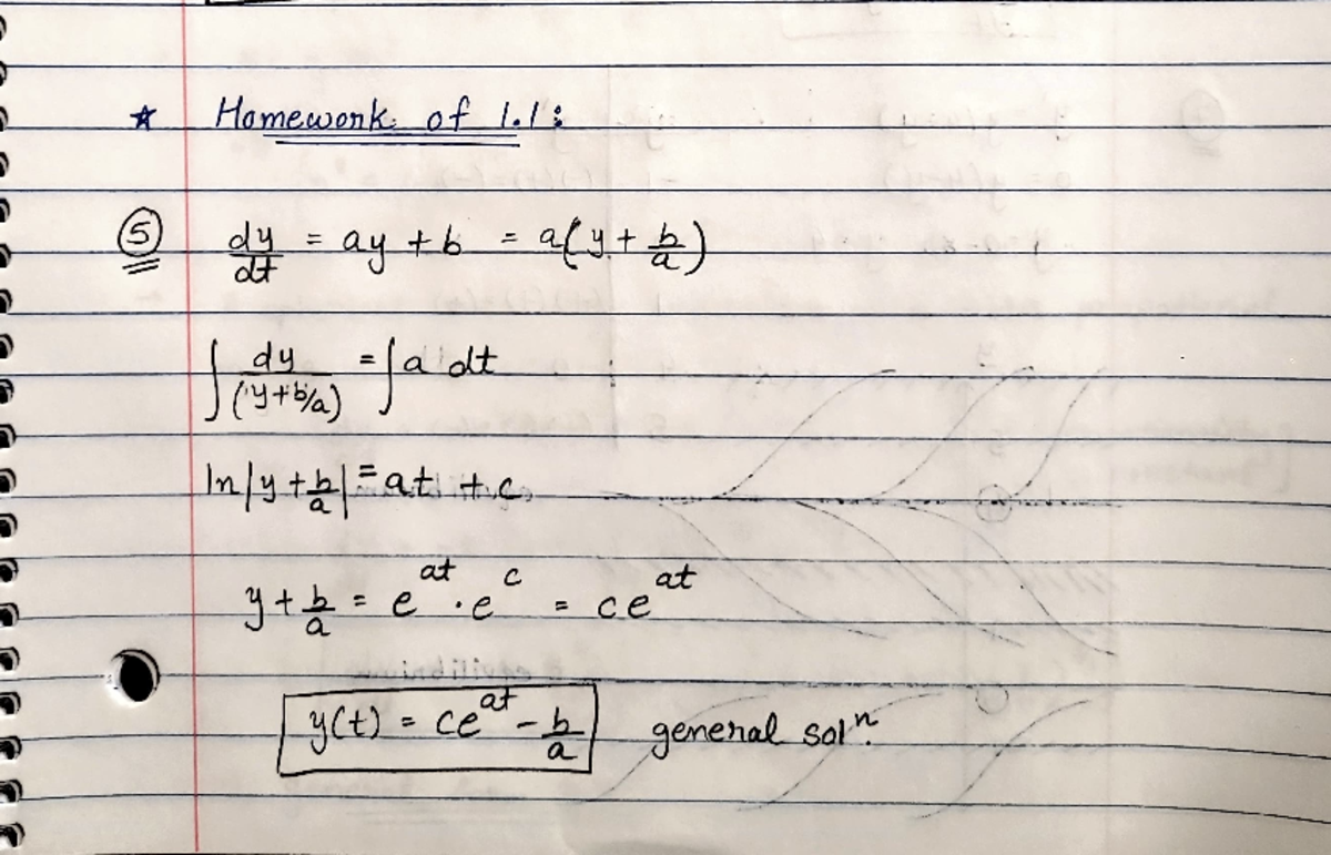 MATH 222 HW 1.1 - MATH 222 - Hameswonk of lLL. dy alolt DC+)J In|9+att ...