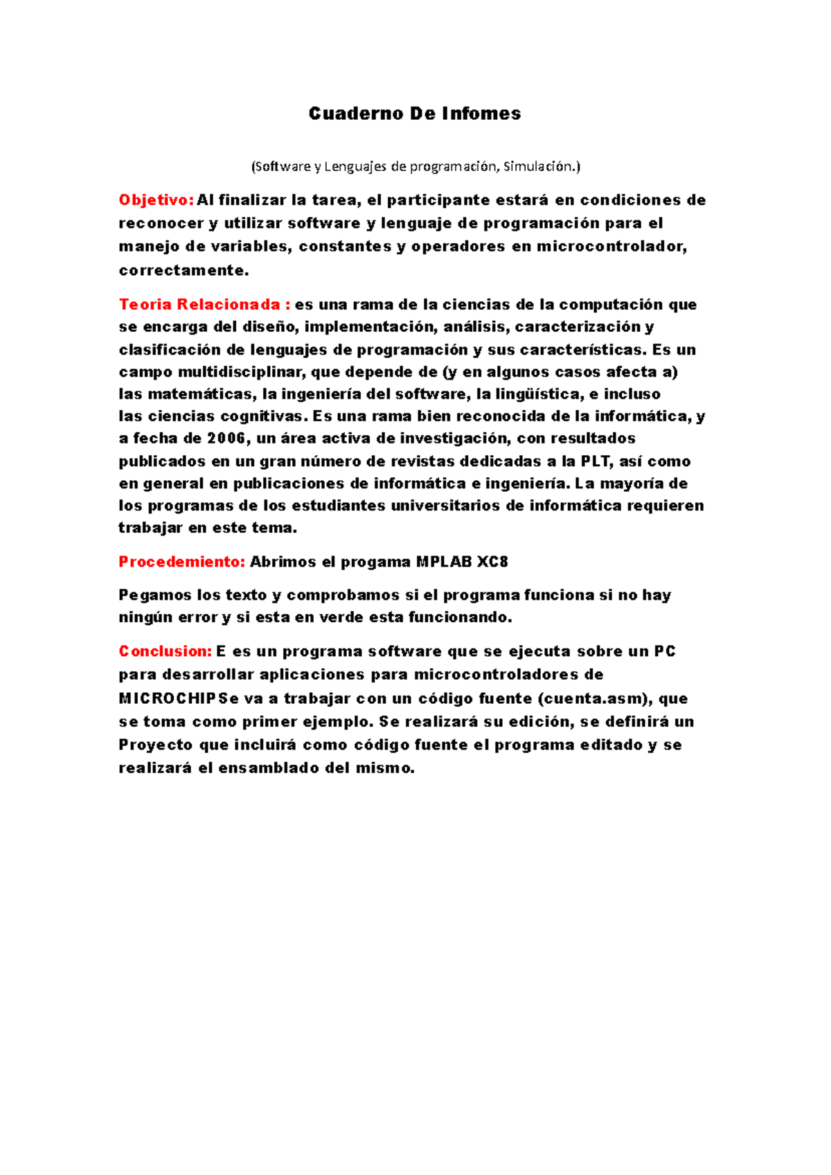 Cuaderno De Infomes - TR1 - Cuaderno De Infomes (Software y Lenguajes ...