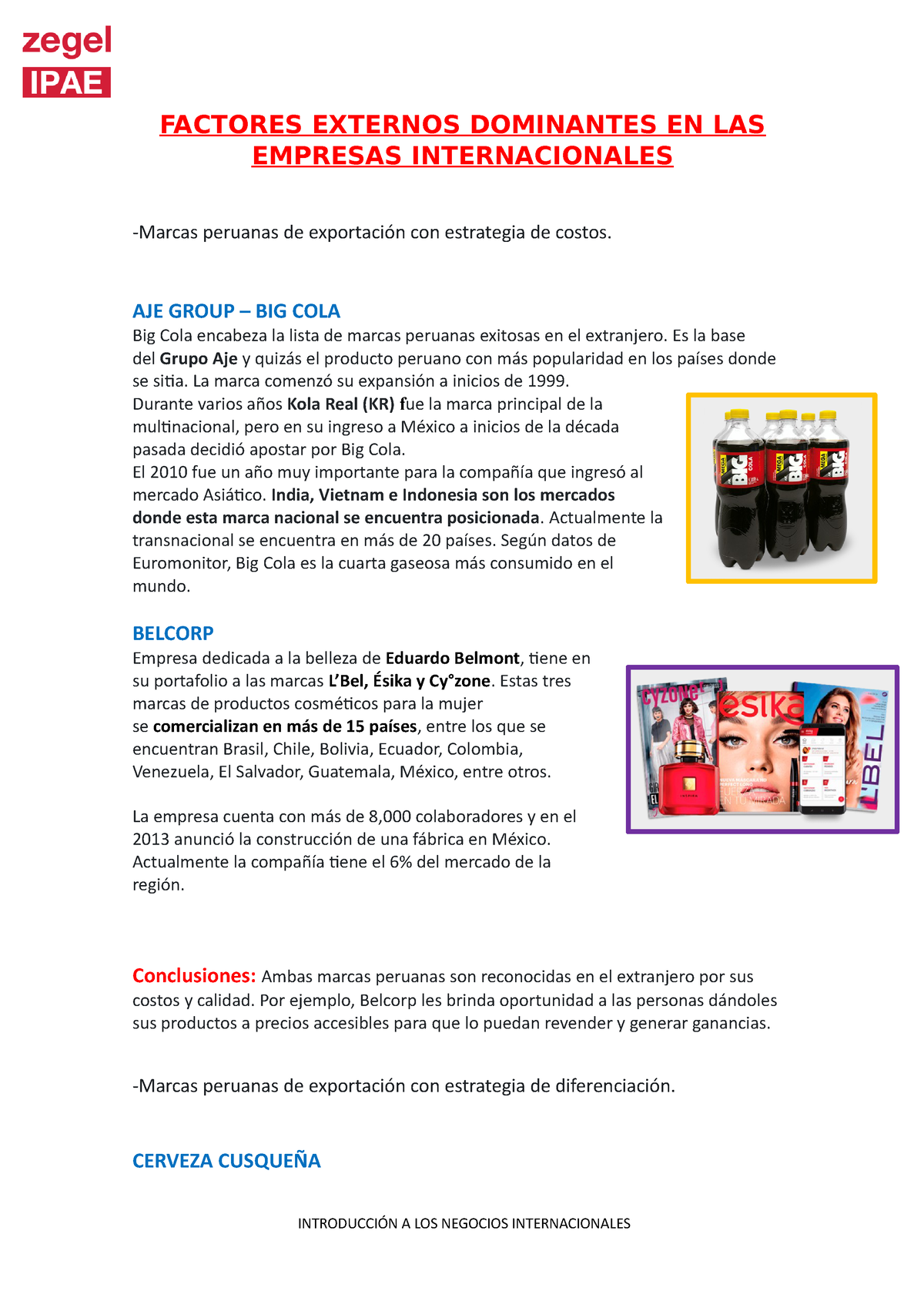 TEMA 2 Introducción A LOS Negocios Internacionales - FACTORES EXTERNOS ...