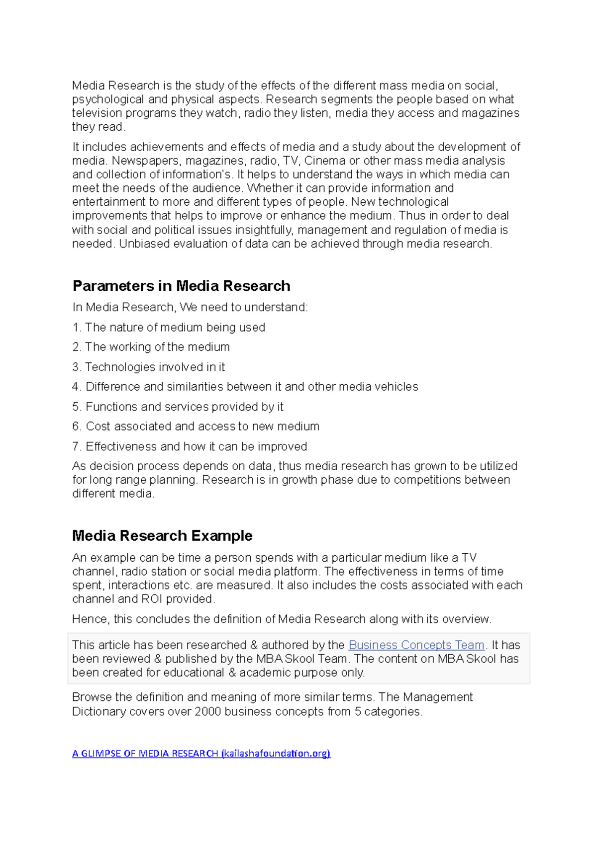 Media research reseach title onto the way - Media Research is the study ...