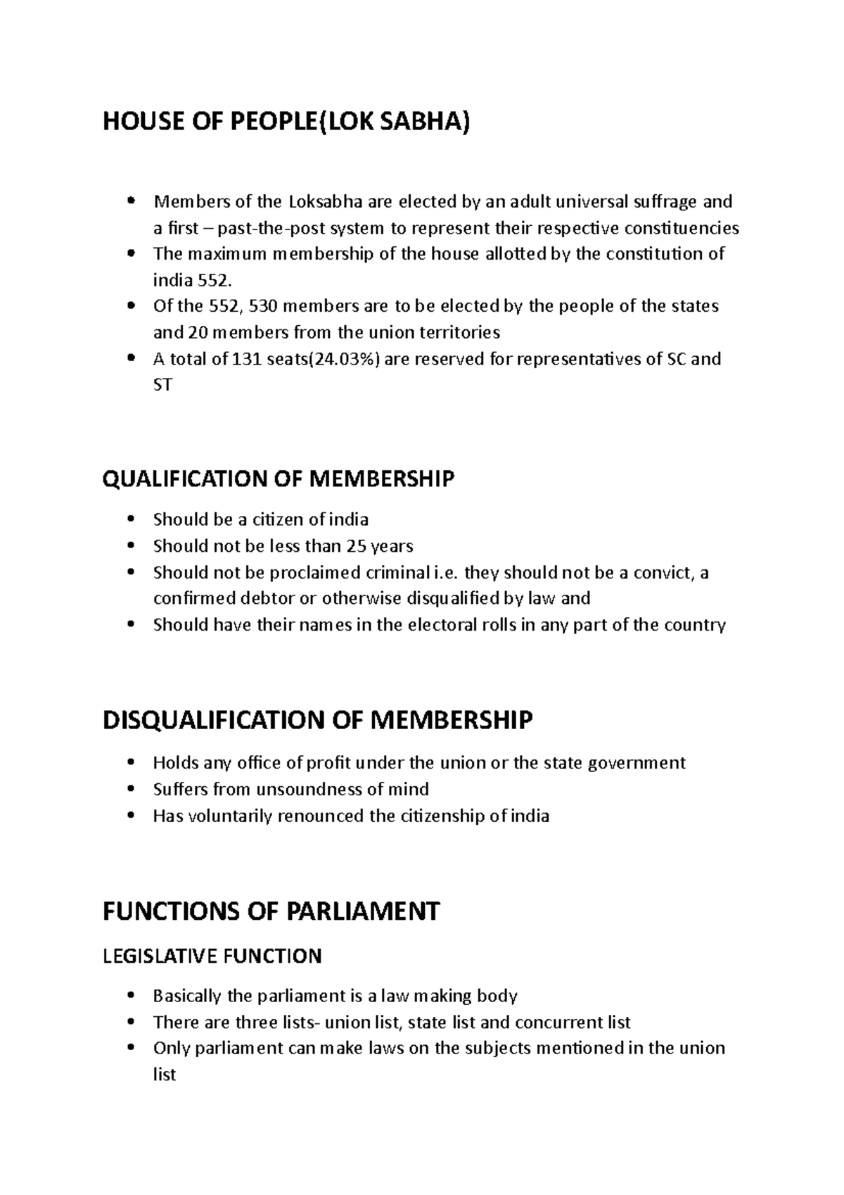 CONSTITUTION OF INDIA MCN202 MODULE 3 PART 4 Constitution Of India 