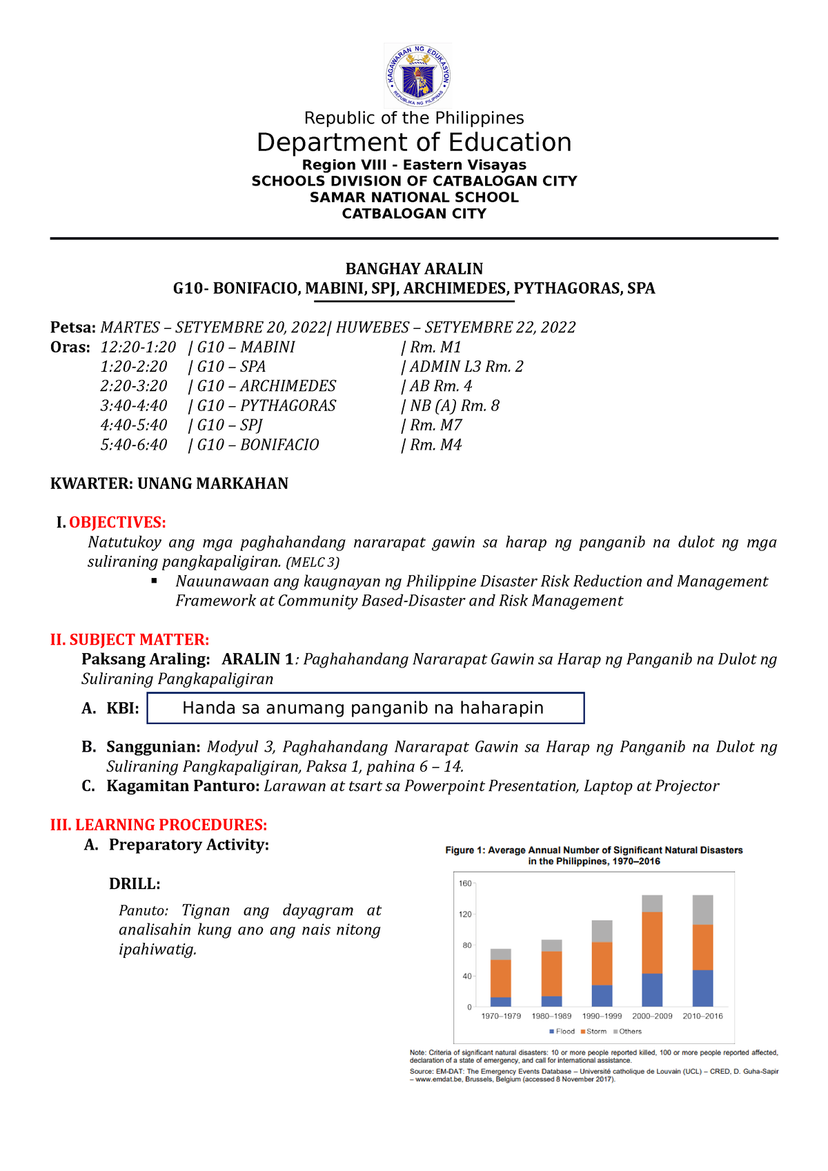 thesis about school disaster preparedness in the philippines