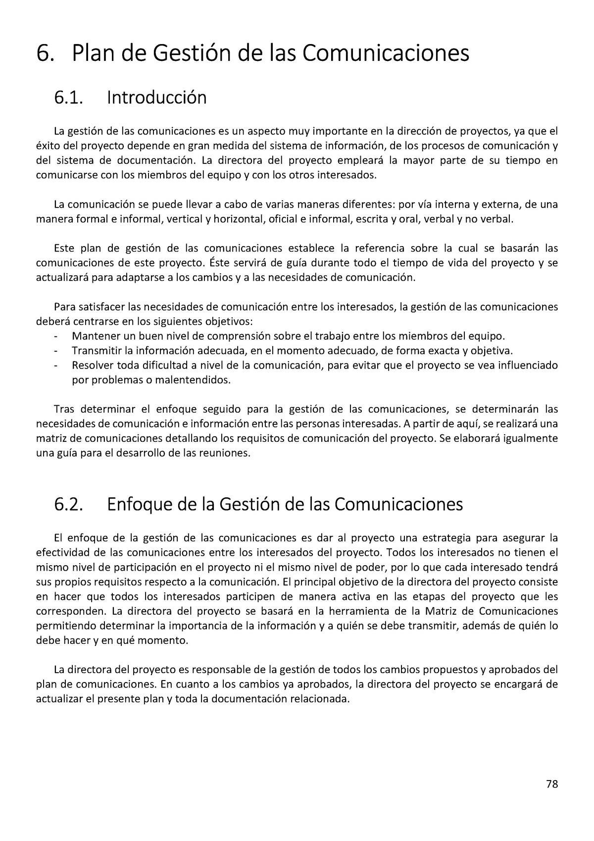 Plan De Gestión De Las Comunicaciones Ejemplo 6 Plan De Gestión De Las Comunicaciones 6 1683