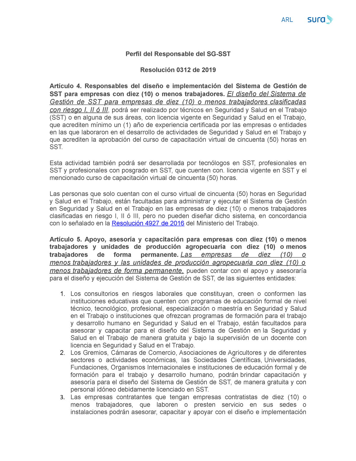 Documento Perfil Responsable Sgsst Perfil Del Responsable Del Sg Sst