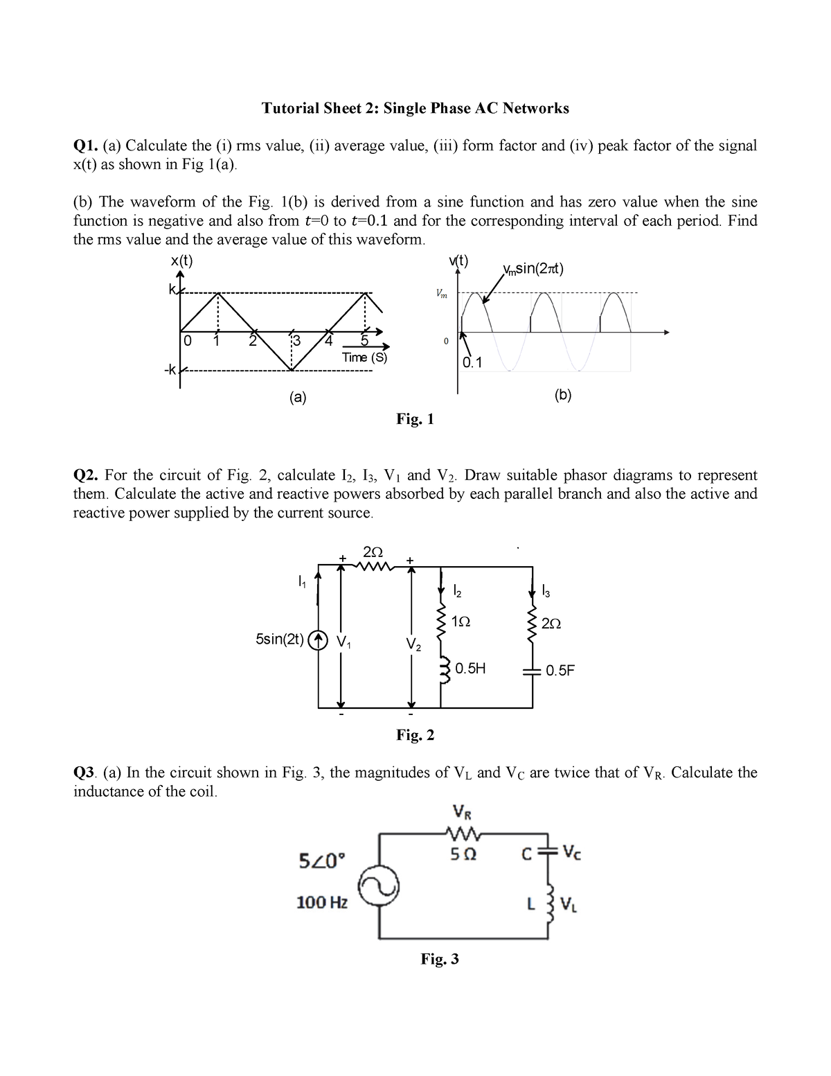 tutorial-sheet-2-ac-network-tutorial-sheet-2-single-phase-ac