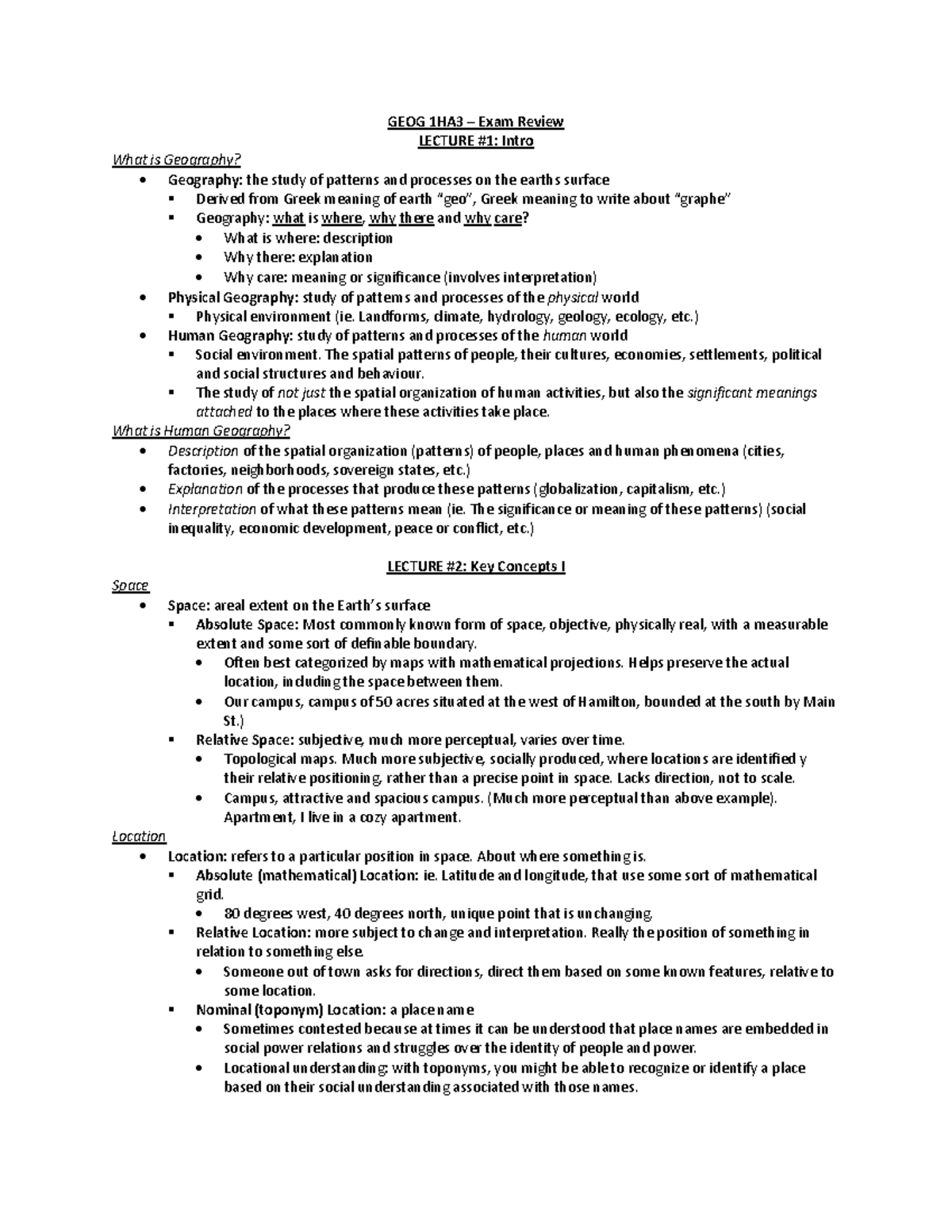 geo-1ha3-exam-review-summary-geography-geog-1ha3-exam-review