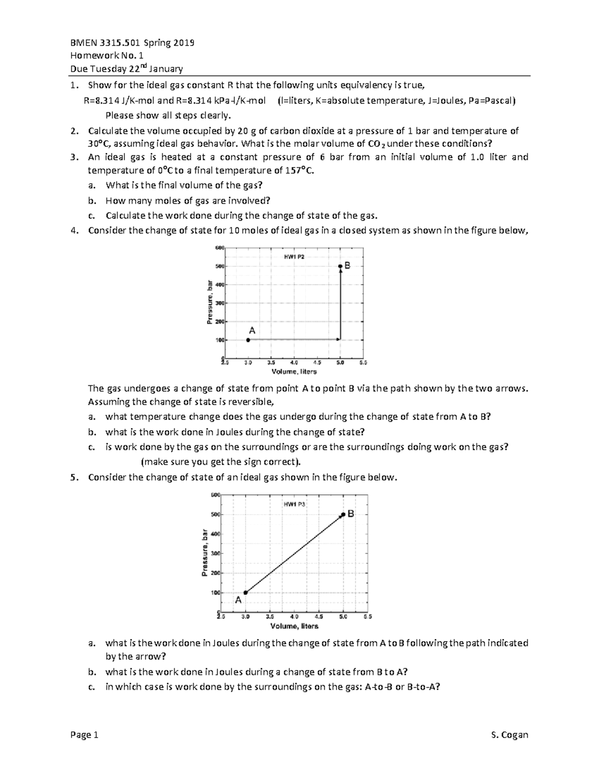 HW1 - Dr. Cogan - Warning: TT: undefined function: 32 BMEN 3315 Spring ...