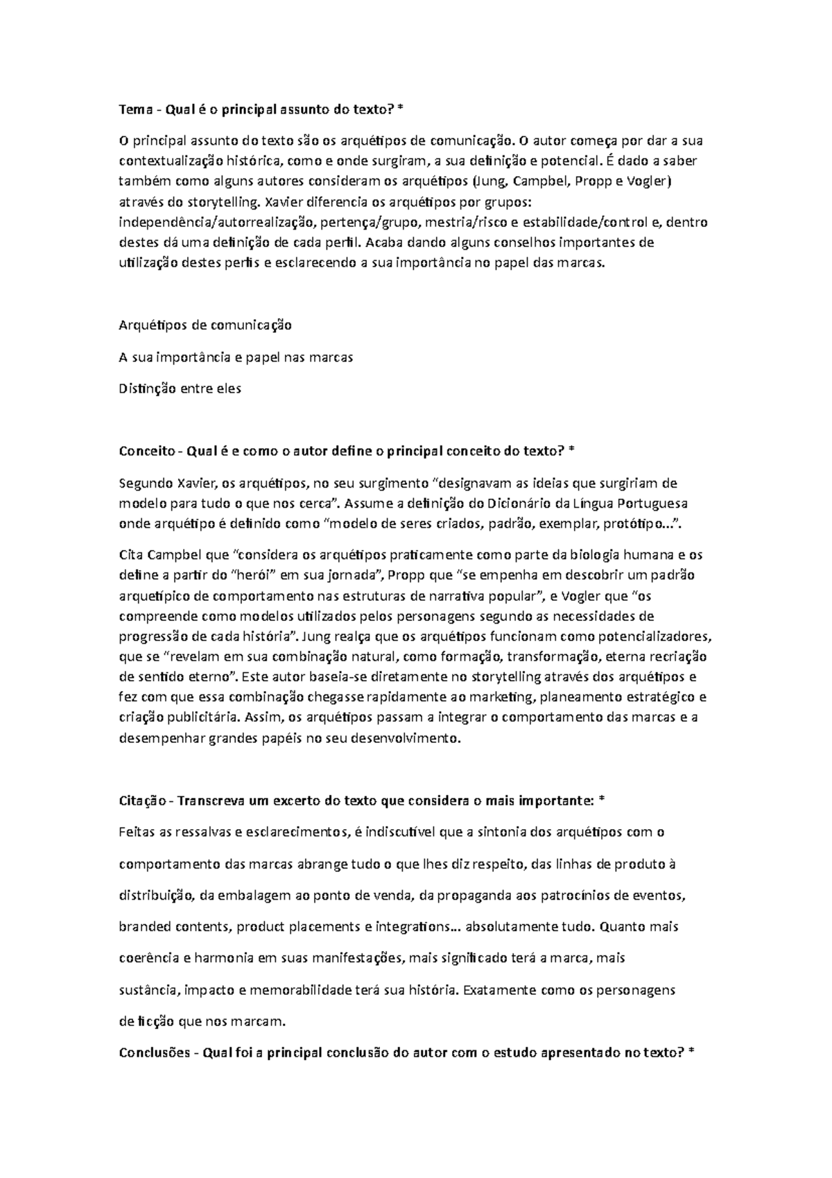 Ficha 3 leitura - **Tema - Qual é o principal assunto do texto? *** O ...
